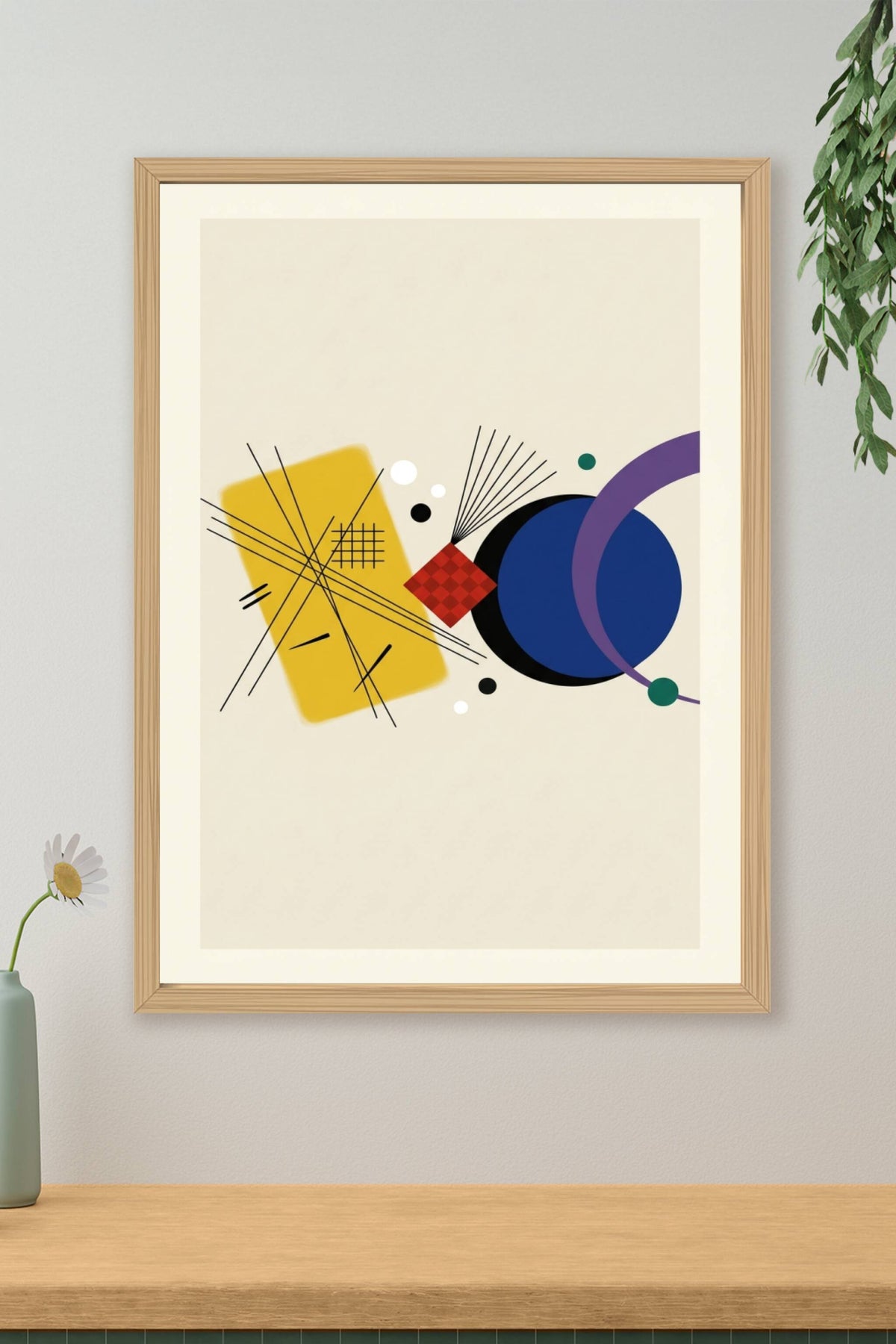 Affiche d'art abstrait, poster géométrique