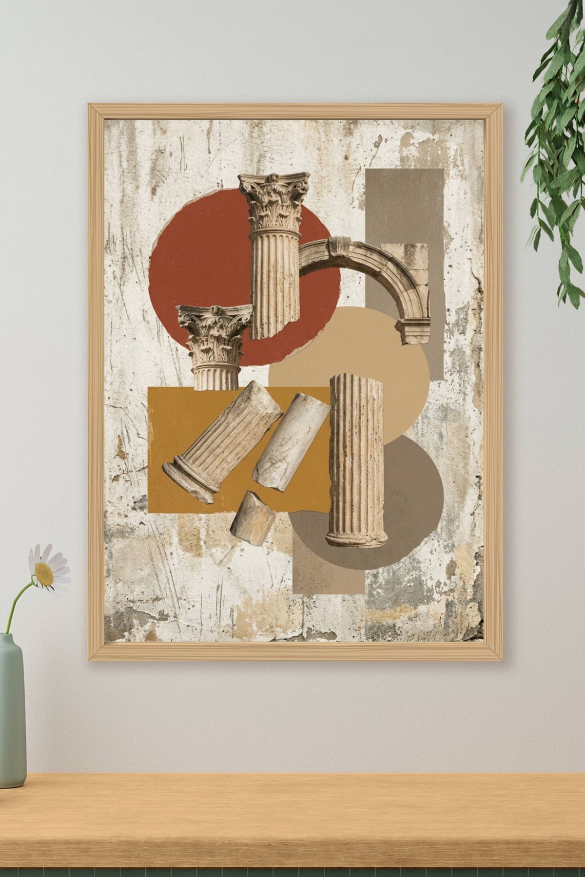 Affiche de colonnes antiques, poster grec