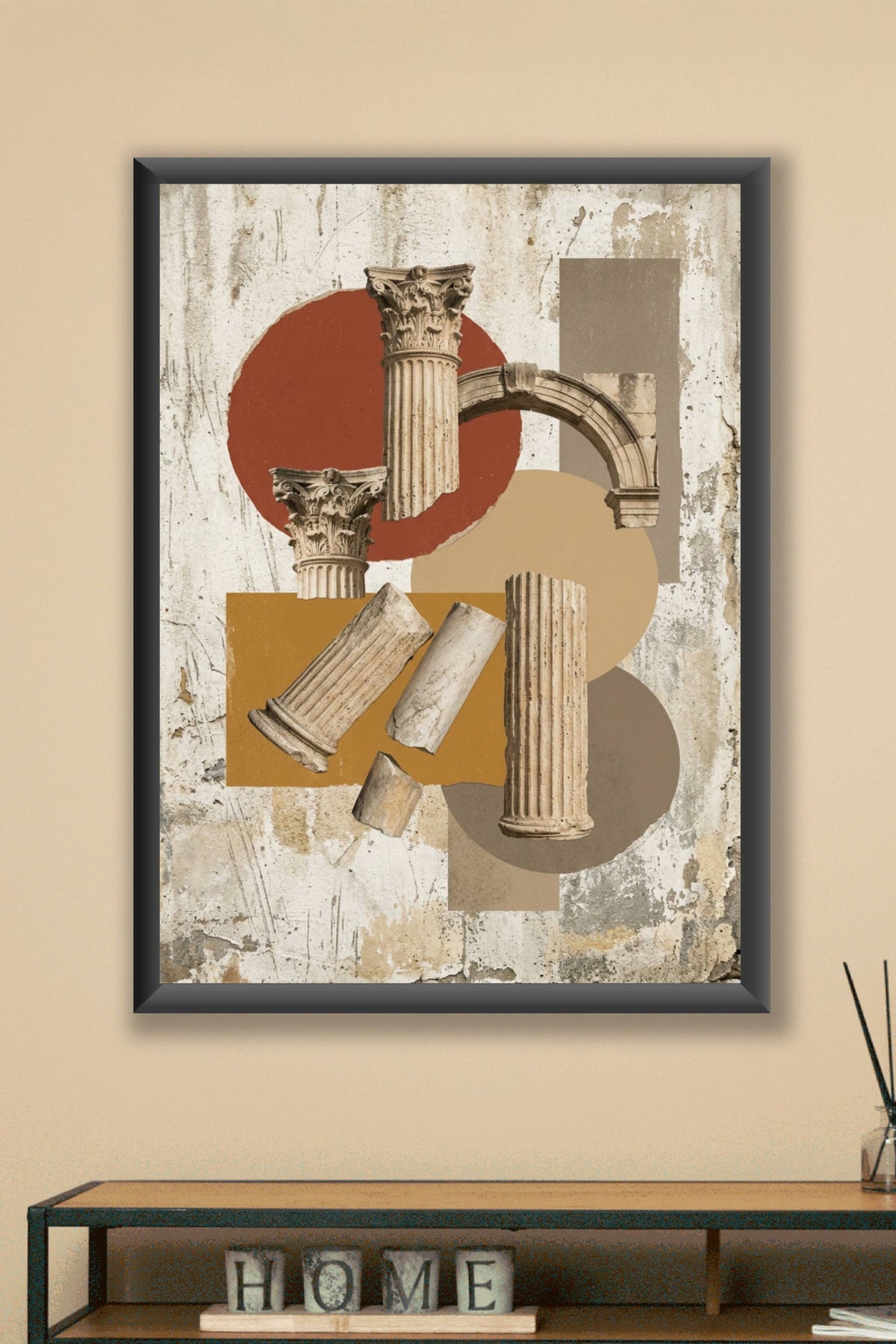 Affiche de colonnes antiques, poster grec