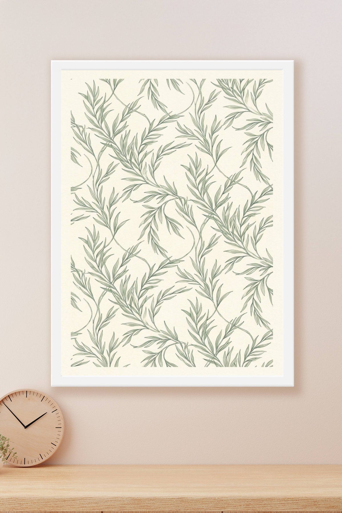 Affiche de feuillage, poster feuilles vertes
