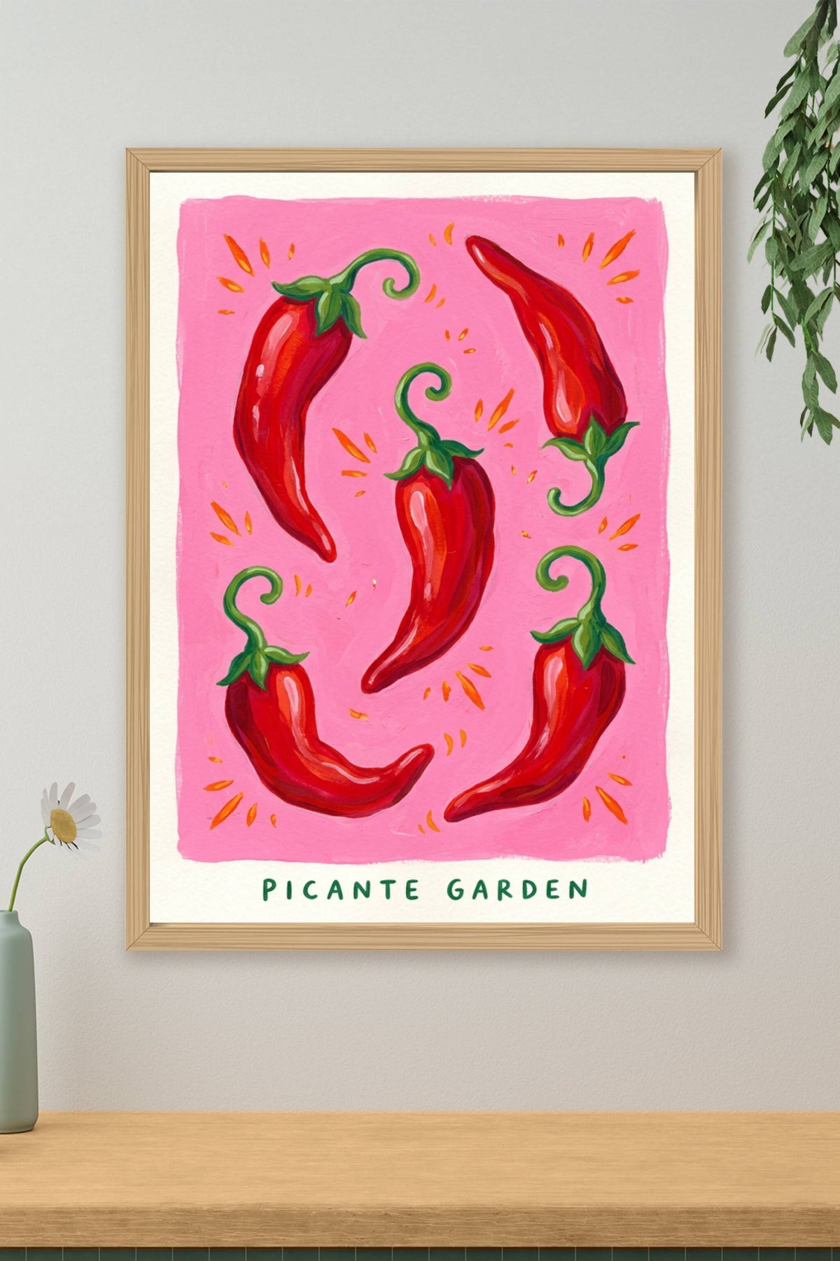 Affiche Piments, poster Picante Garden