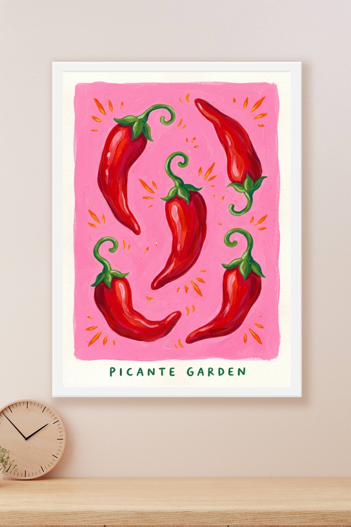 Affiche Piments, poster Picante Garden