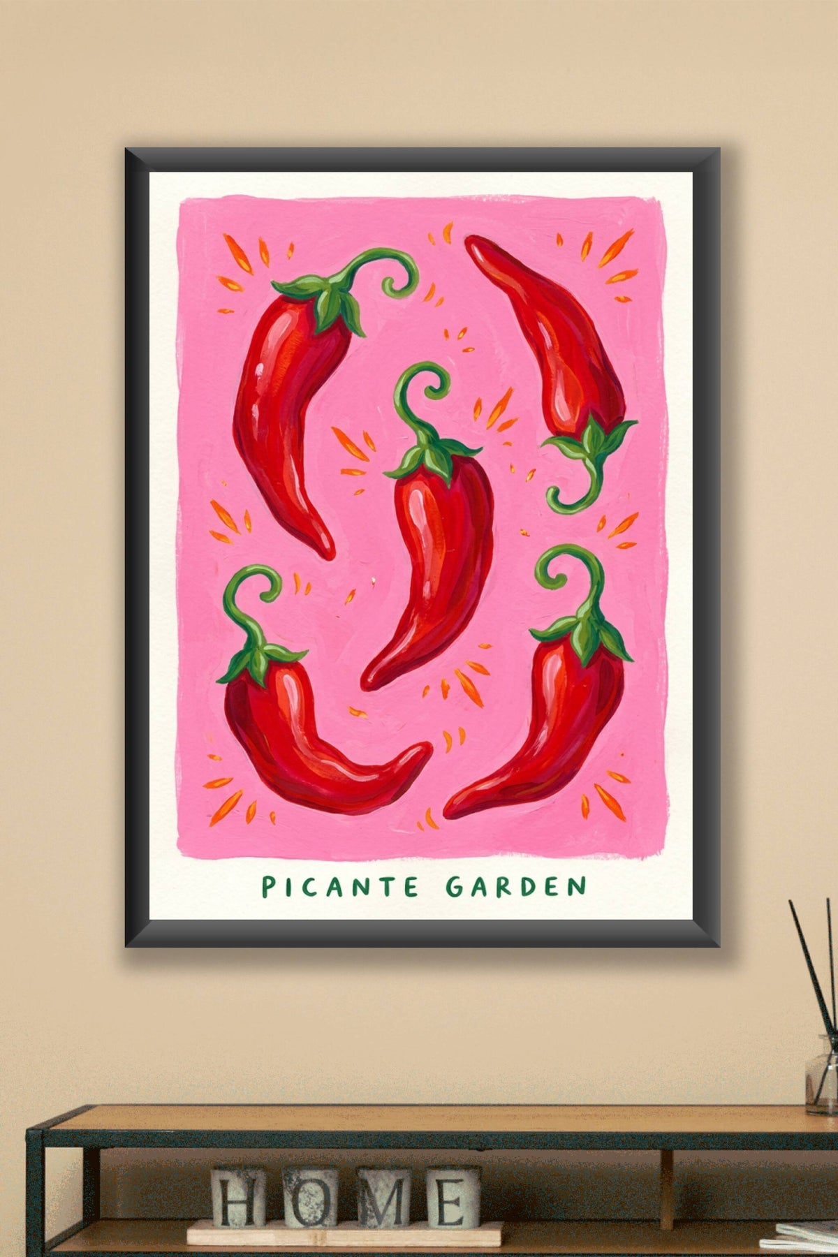 Affiche Piments, poster Picante Garden