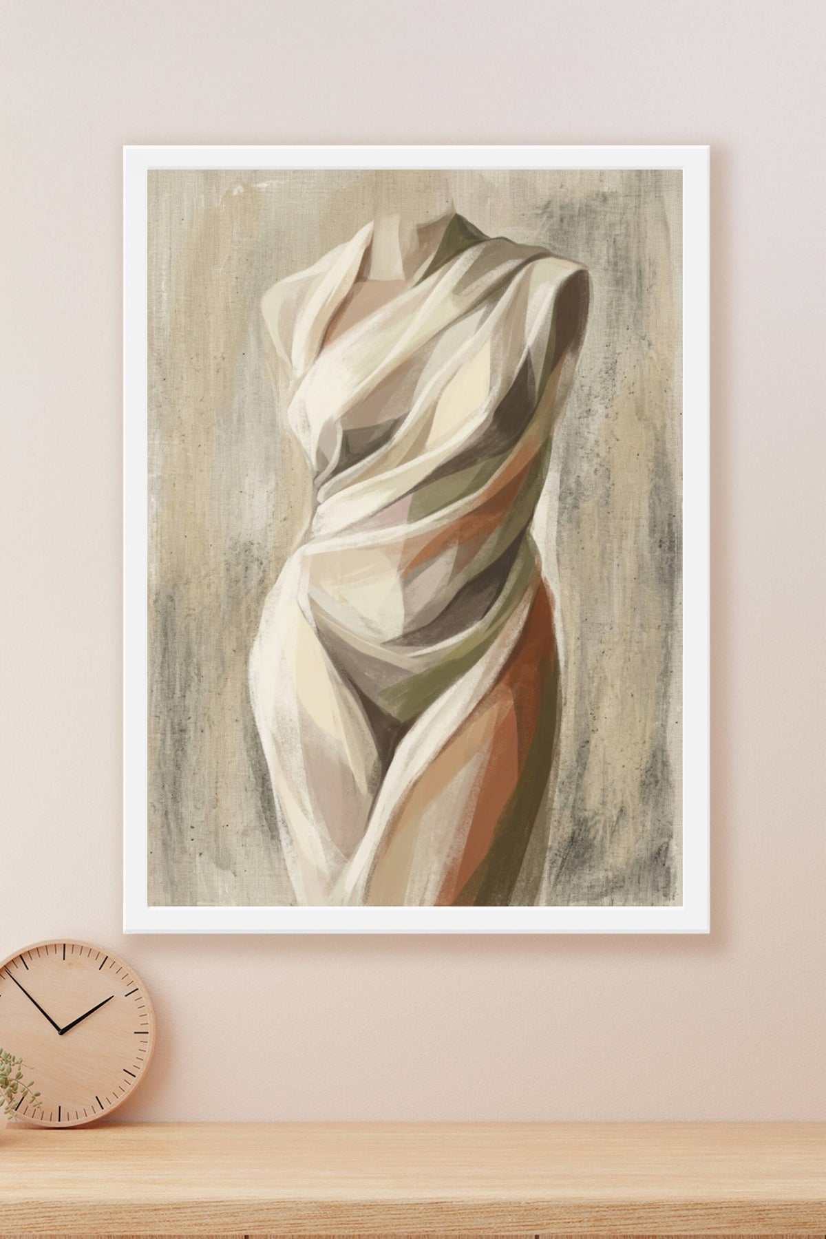 Affiche buste drapé, poster abstrait