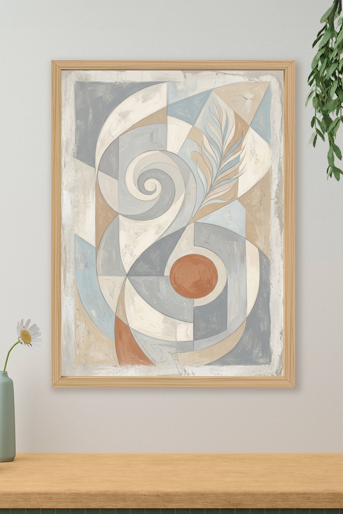 Affiche d'abstraction géométrique, poster spirale
