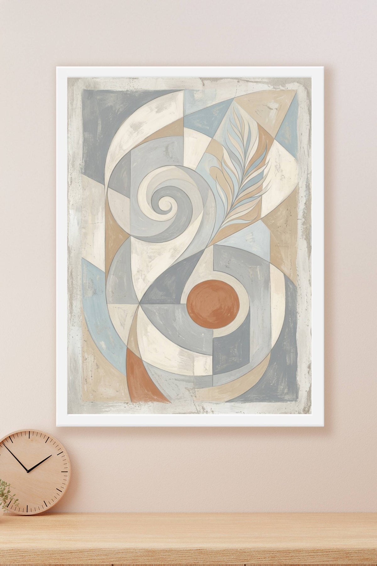 Affiche d'abstraction géométrique, poster spirale