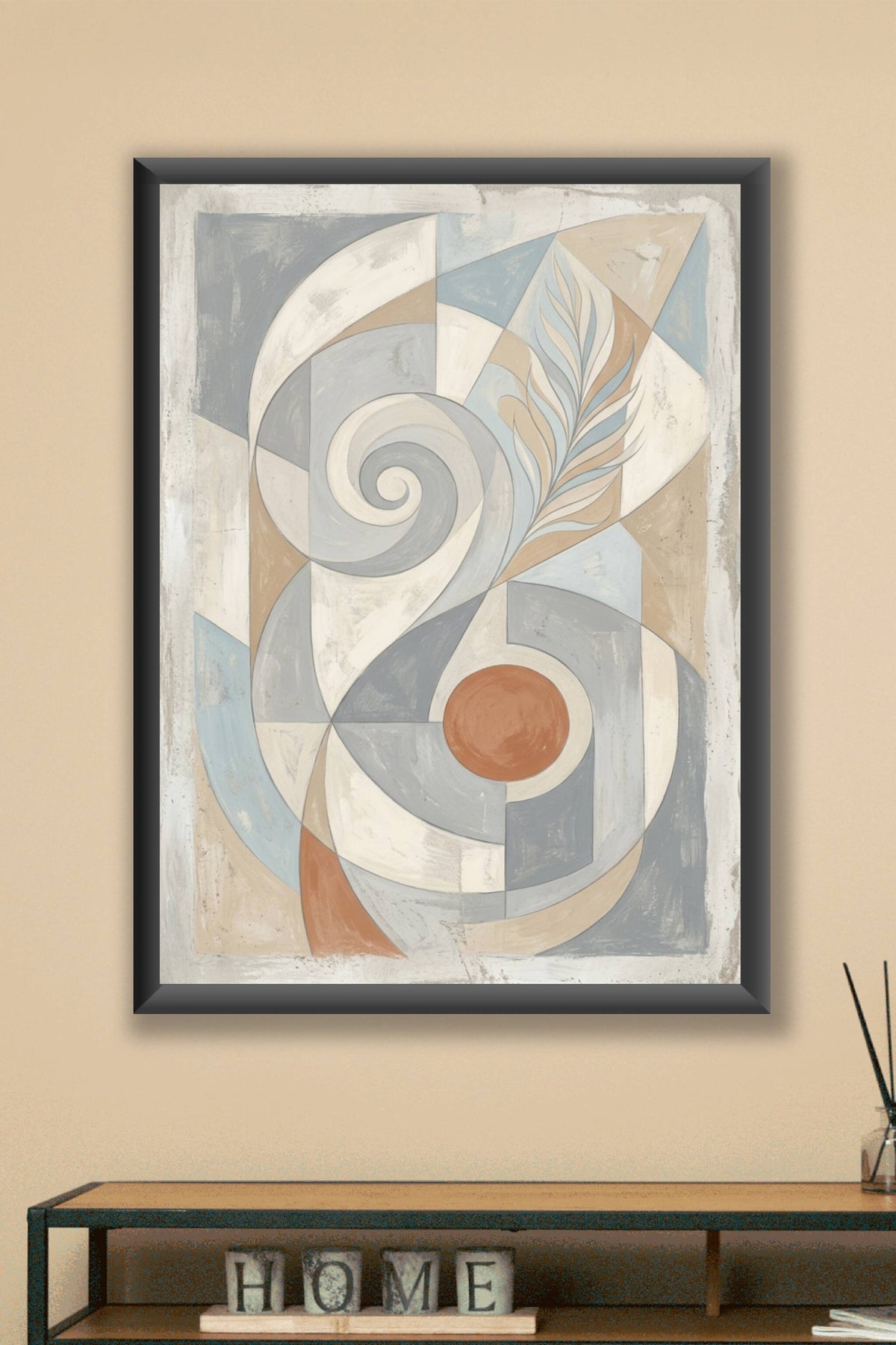Affiche d'abstraction géométrique, poster spirale