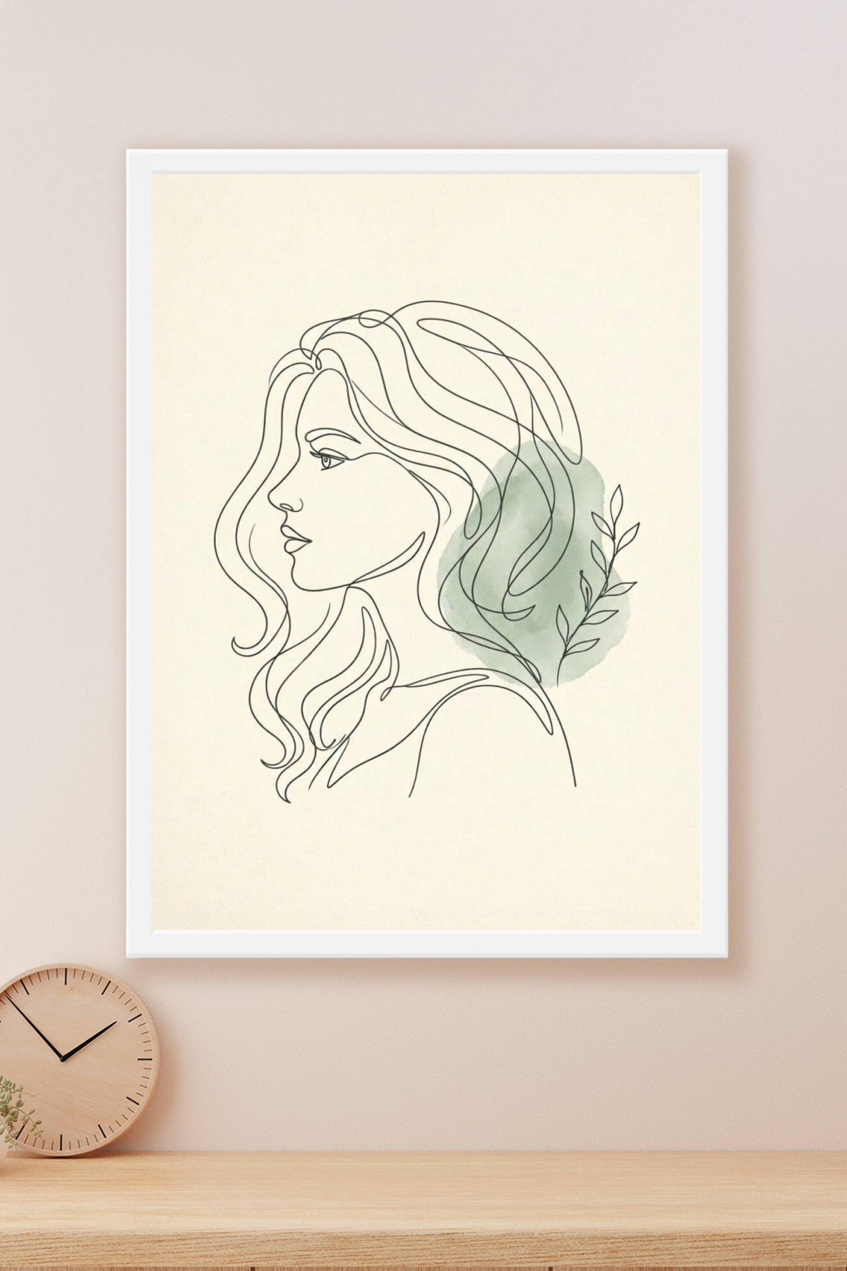Affiche de femme, poster visage minimaliste