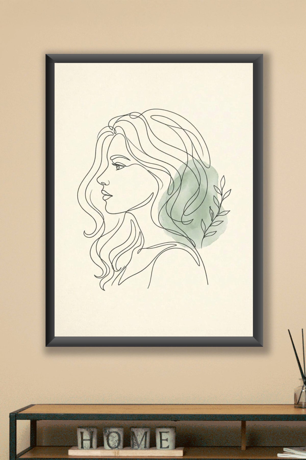 Affiche de femme, poster visage minimaliste