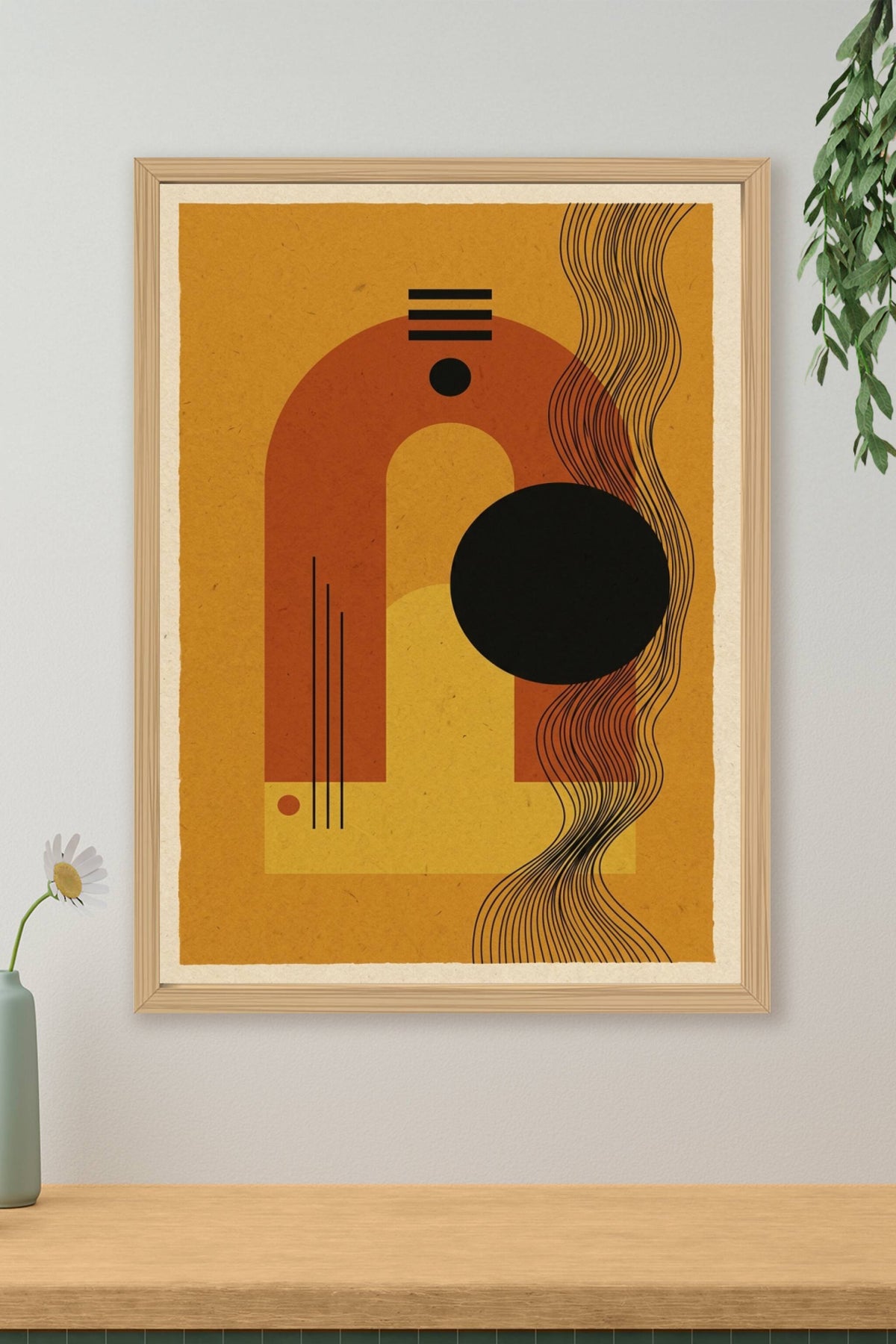 Affiche d'illustration abstraite, poster géométrique