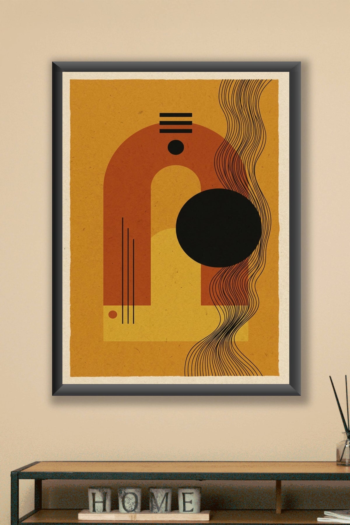 Affiche d'illustration abstraite, poster géométrique