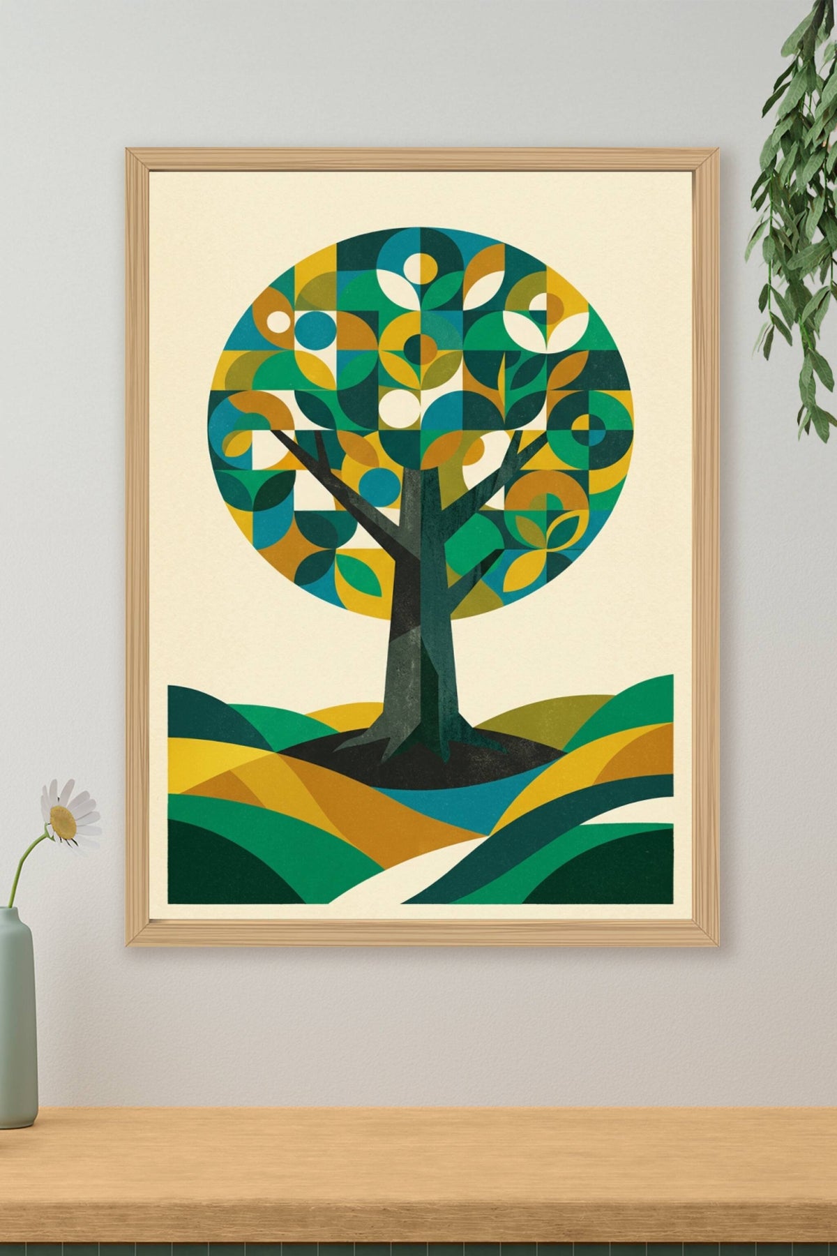 Affiche d'Arbre Géométrique, poster formes abstraites