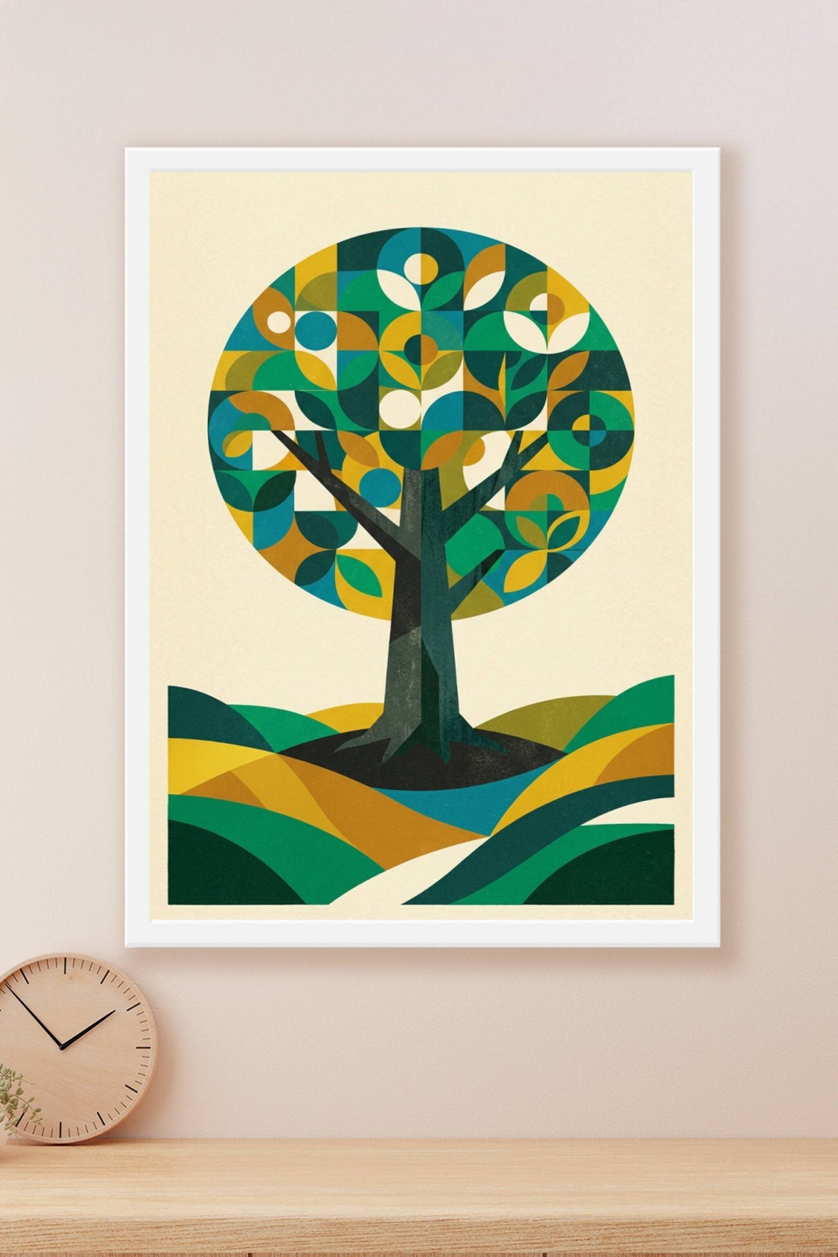 Affiche d'Arbre Géométrique, poster formes abstraites