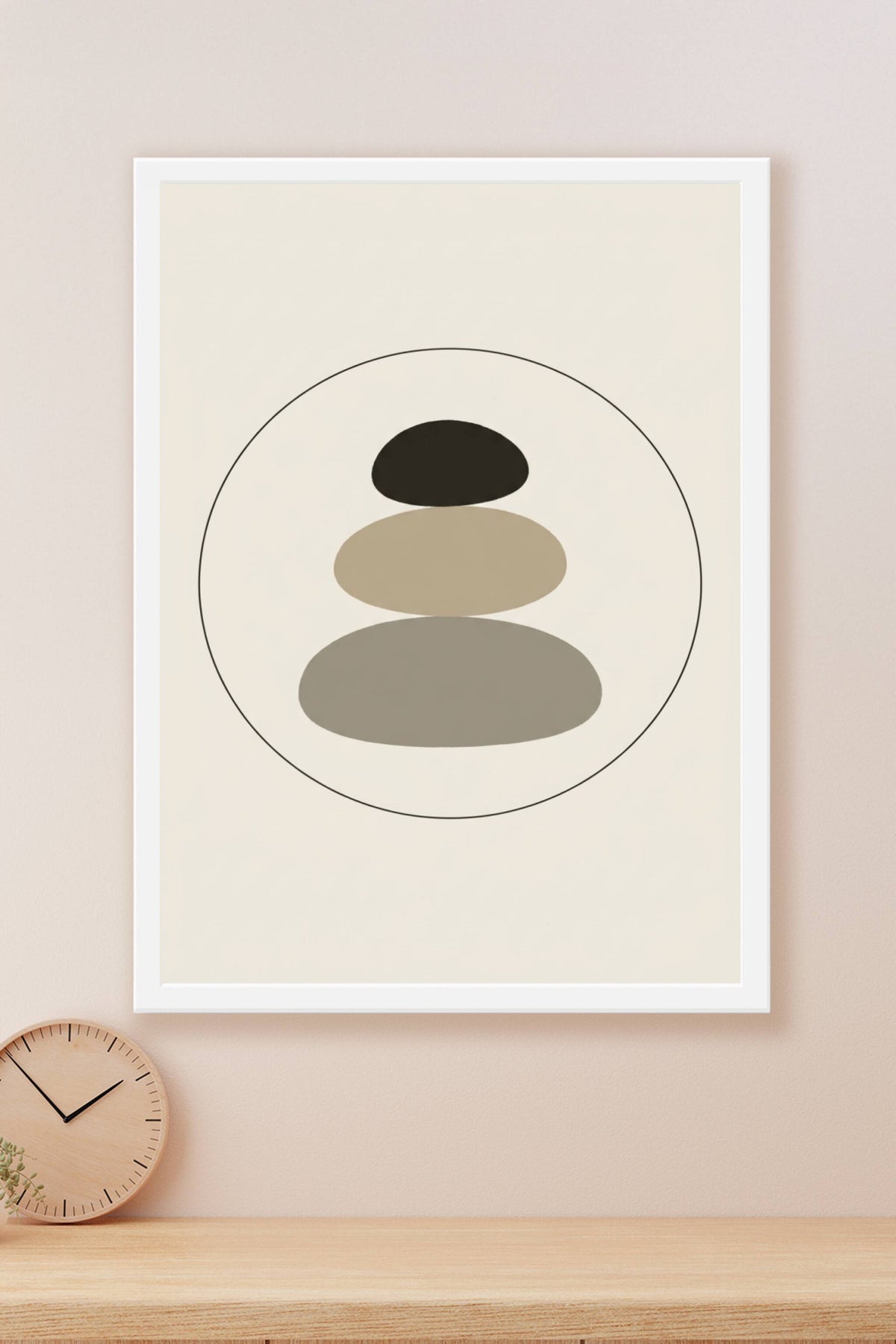 Affiche Galets zen, poster équilibre minimaliste