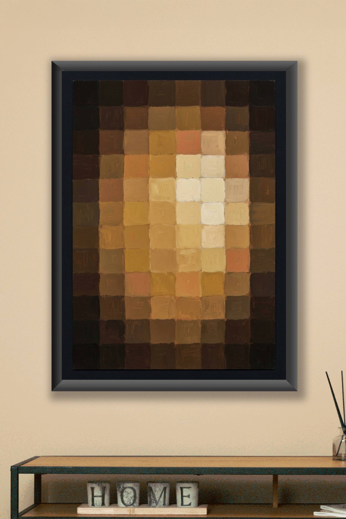 Affiche de Paul Klee, poster damier abstrait