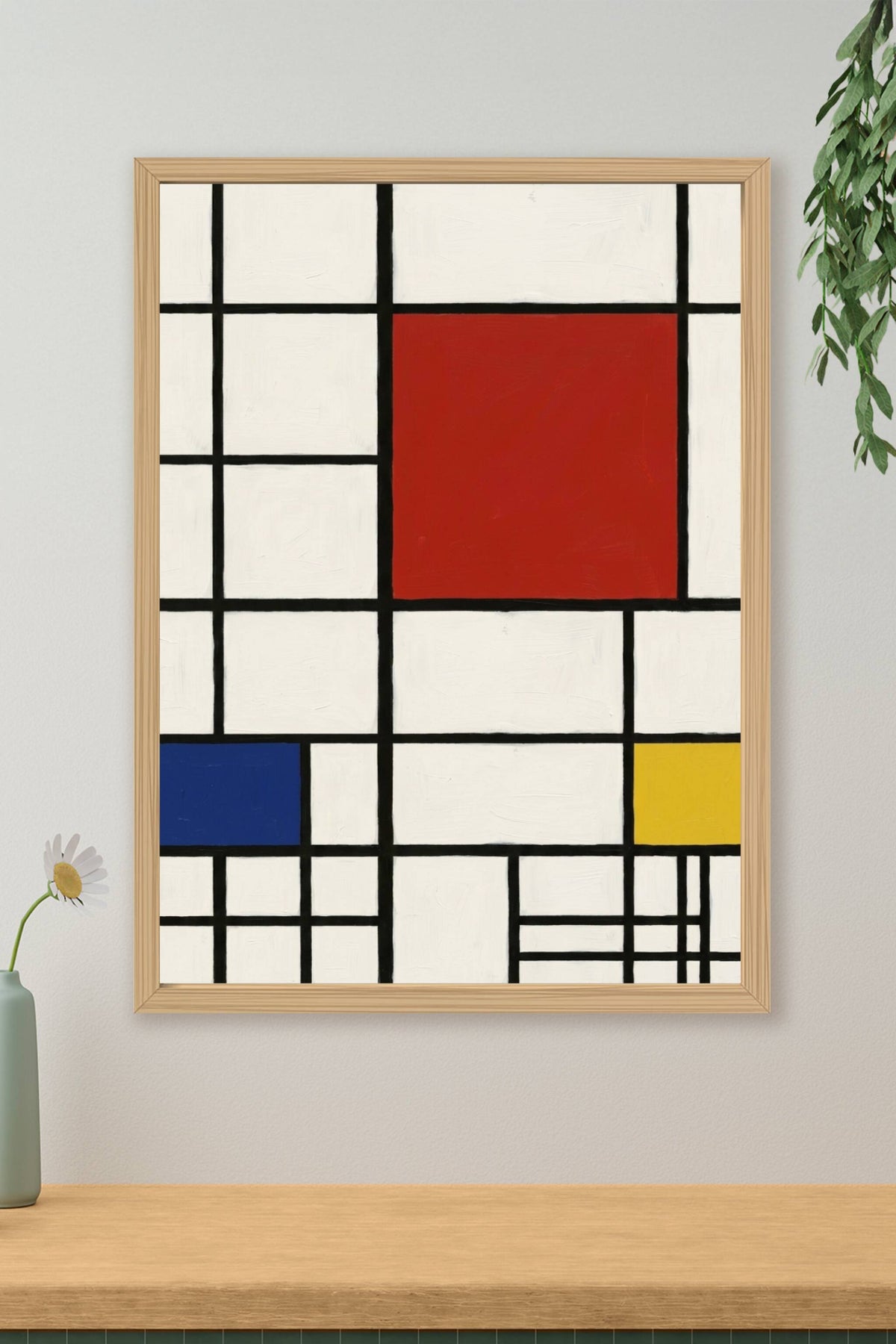 Affiche Mondrian, poster abstrait géométrique
