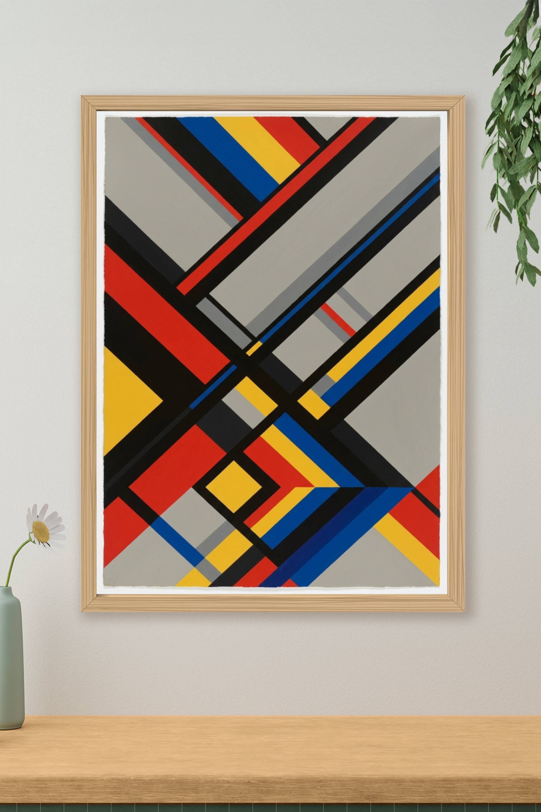 Affiche d'art abstrait, poster géométrique