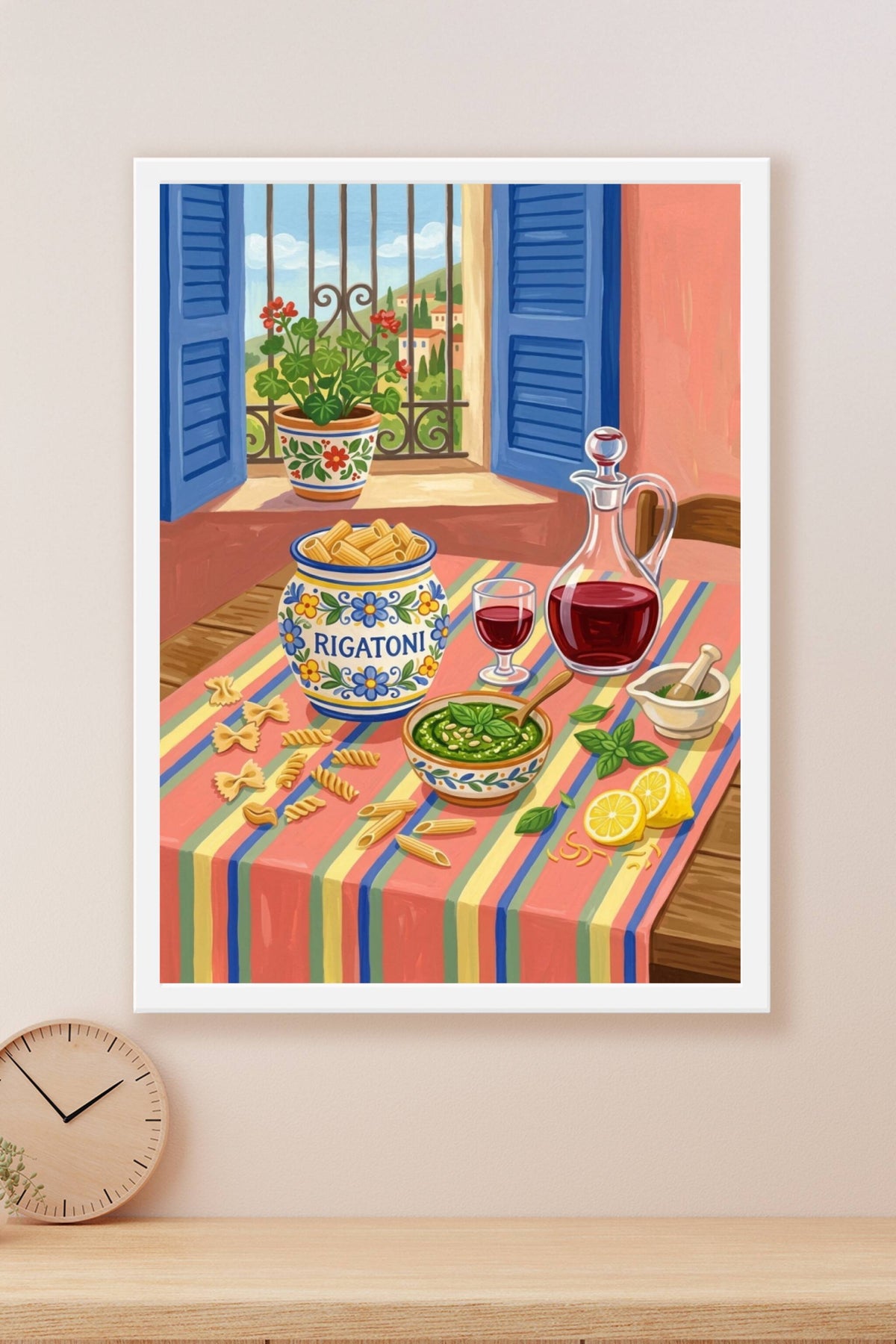 Affiche de Rigatoni, poster cuisine italienne