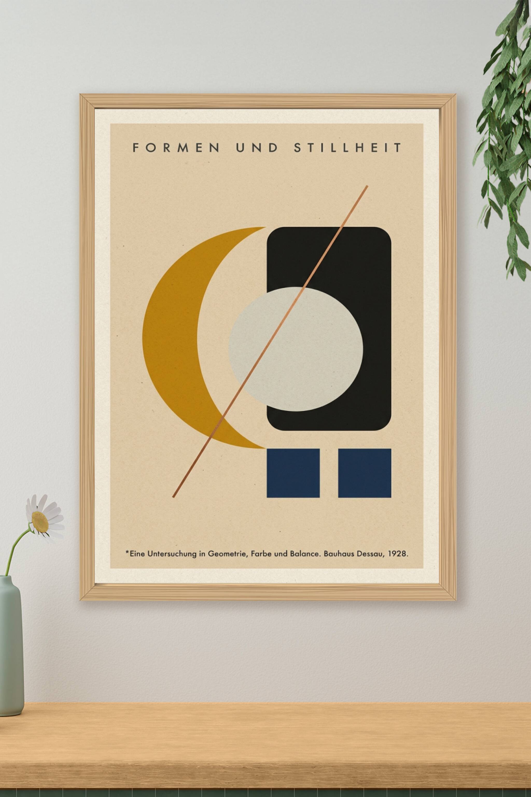 Affiche Bauhaus Formen und Stillheit, poster géométrique