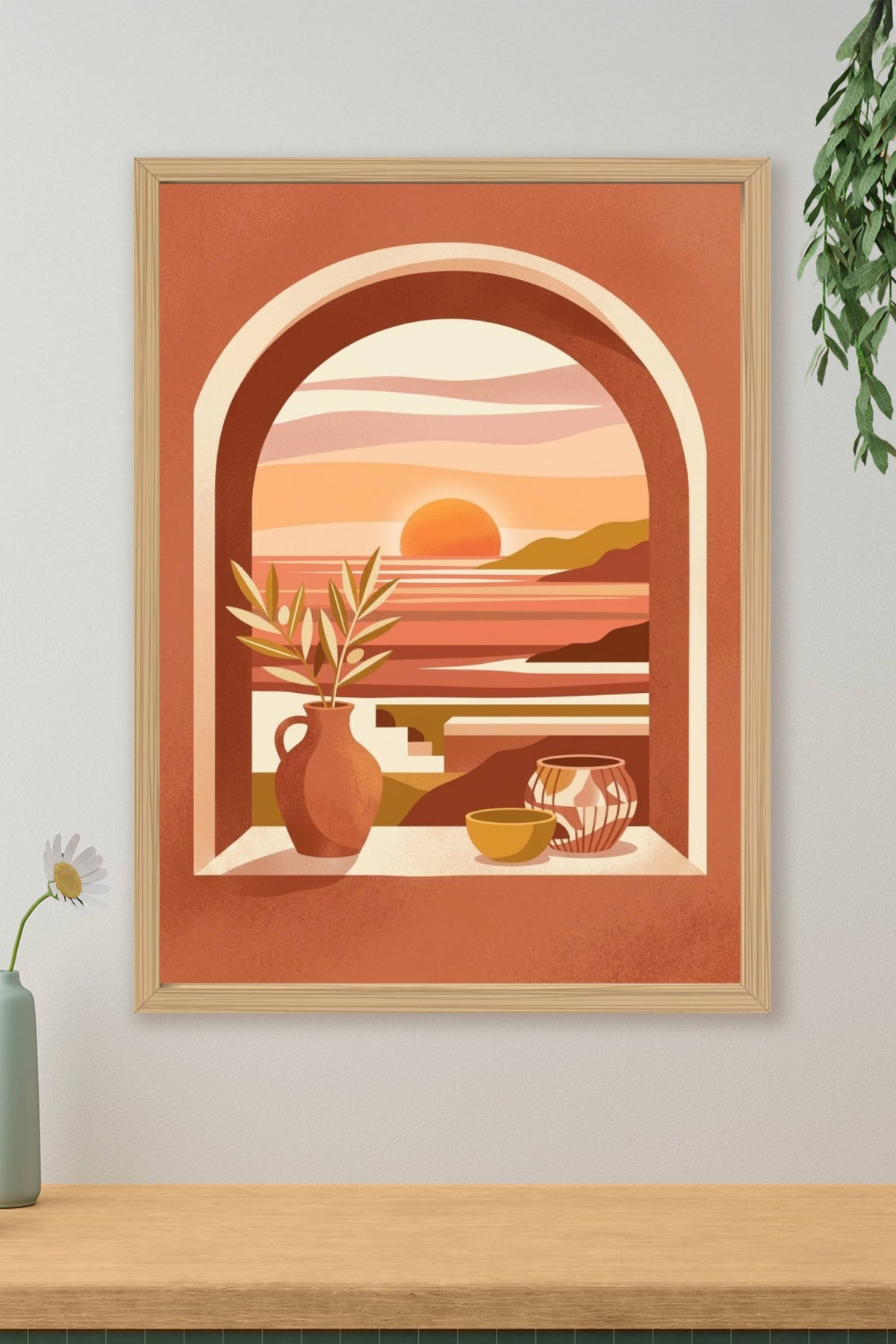 Affiche de la Méditerranée, poster coucher de soleil