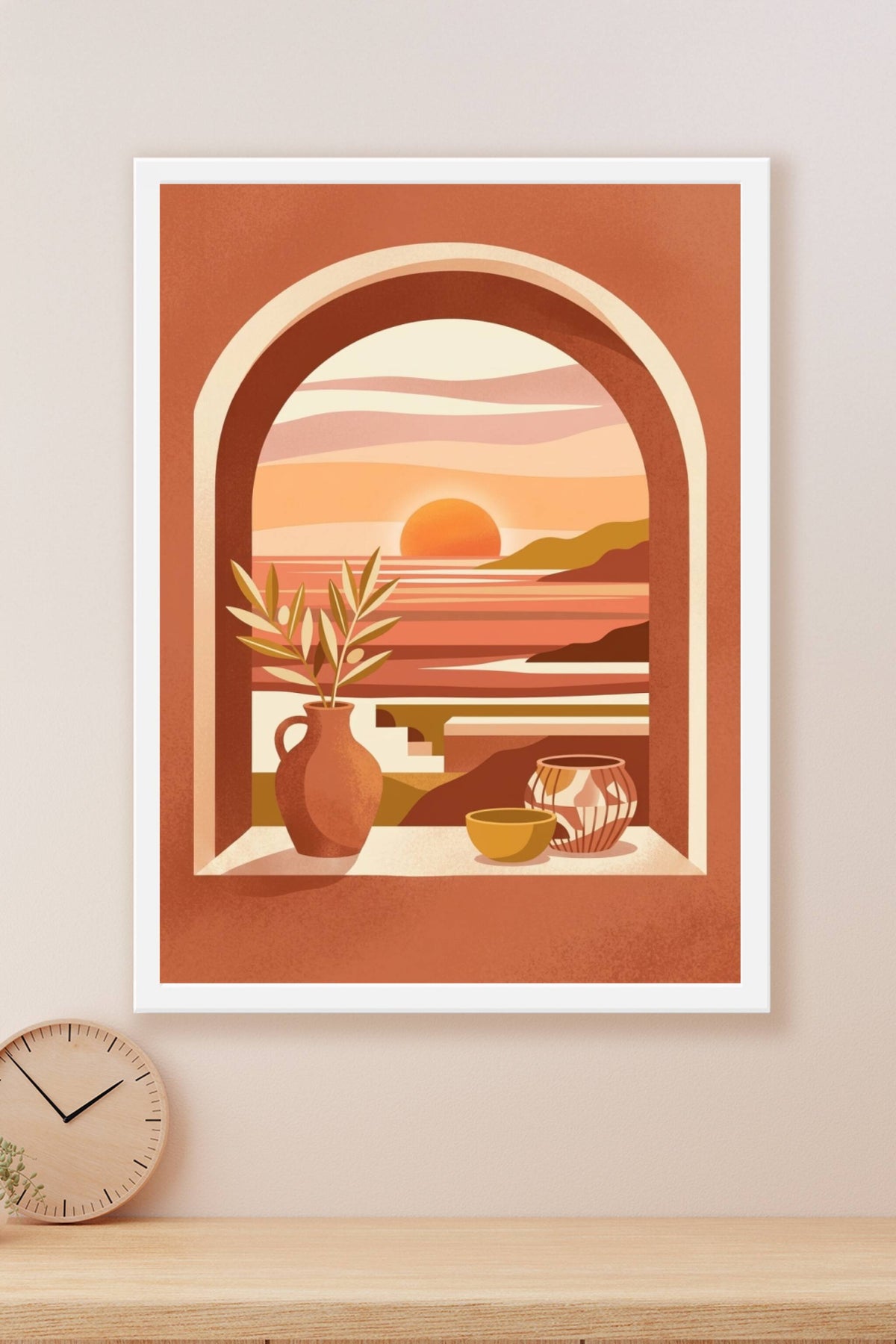 Affiche de la Méditerranée, poster coucher de soleil