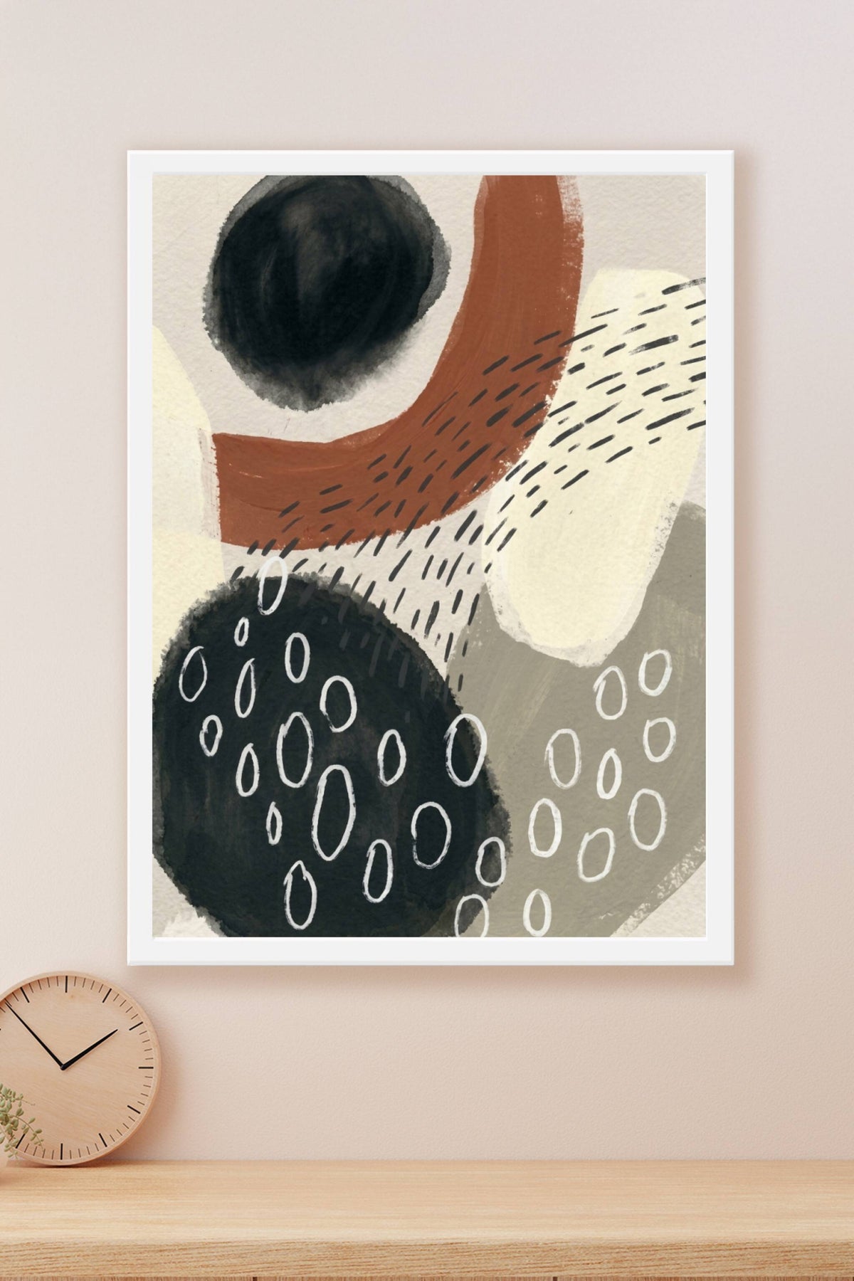 Affiche d'art abstrait, poster formes organiques
