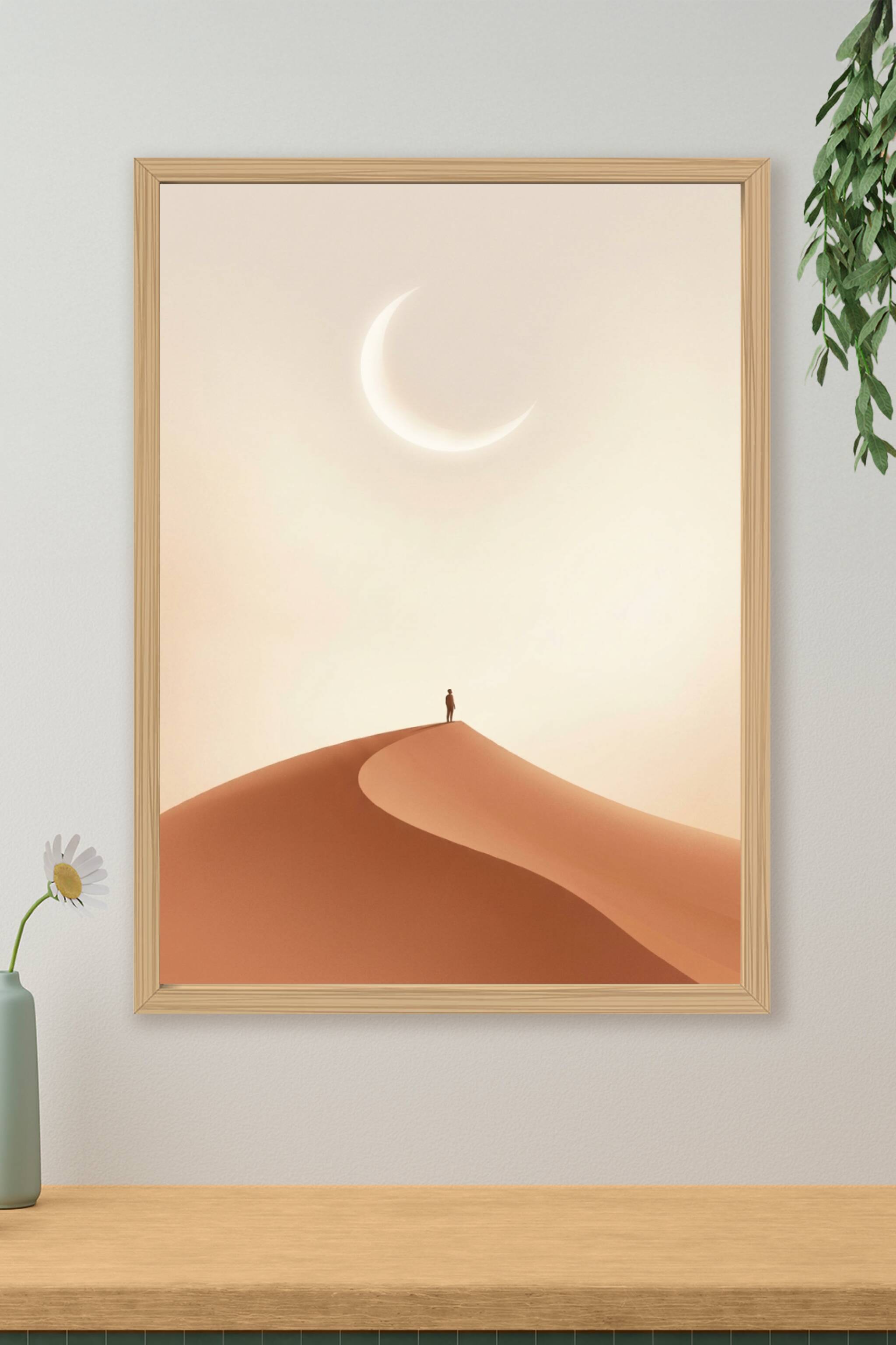 Affiche de dune, poster croissant de lune