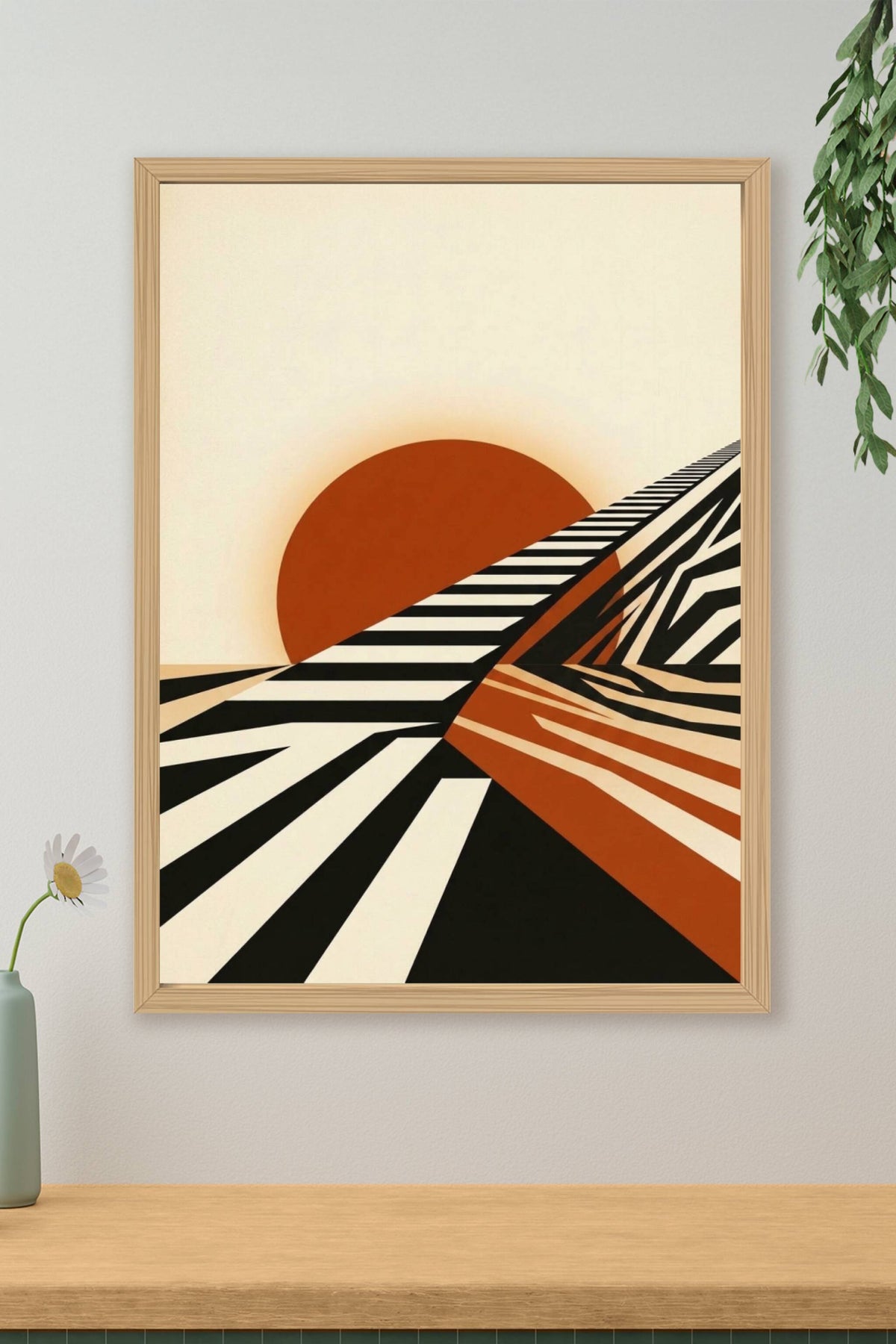 Affiche d'escalier abstrait, poster géométrique
