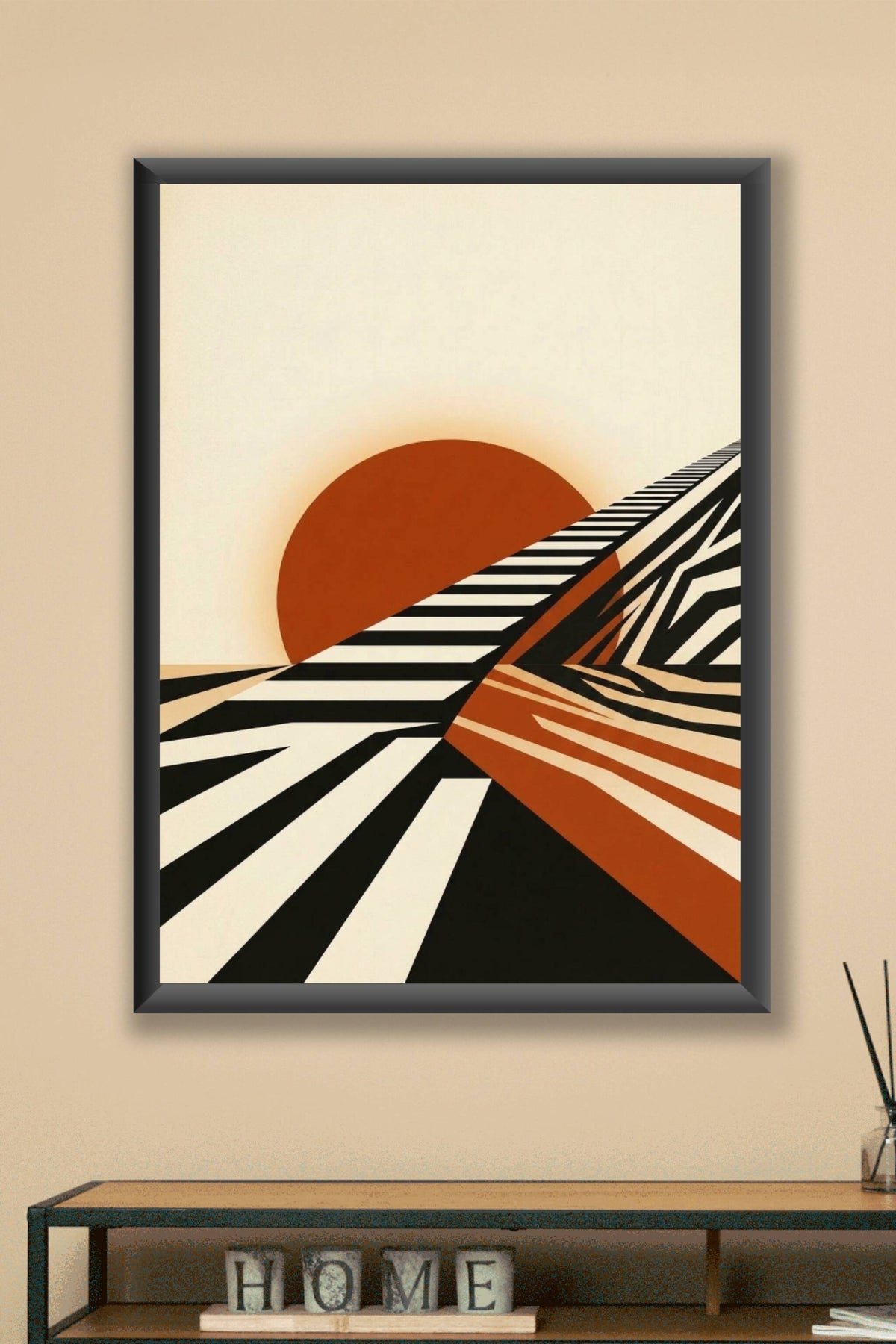 Affiche d'escalier abstrait, poster géométrique