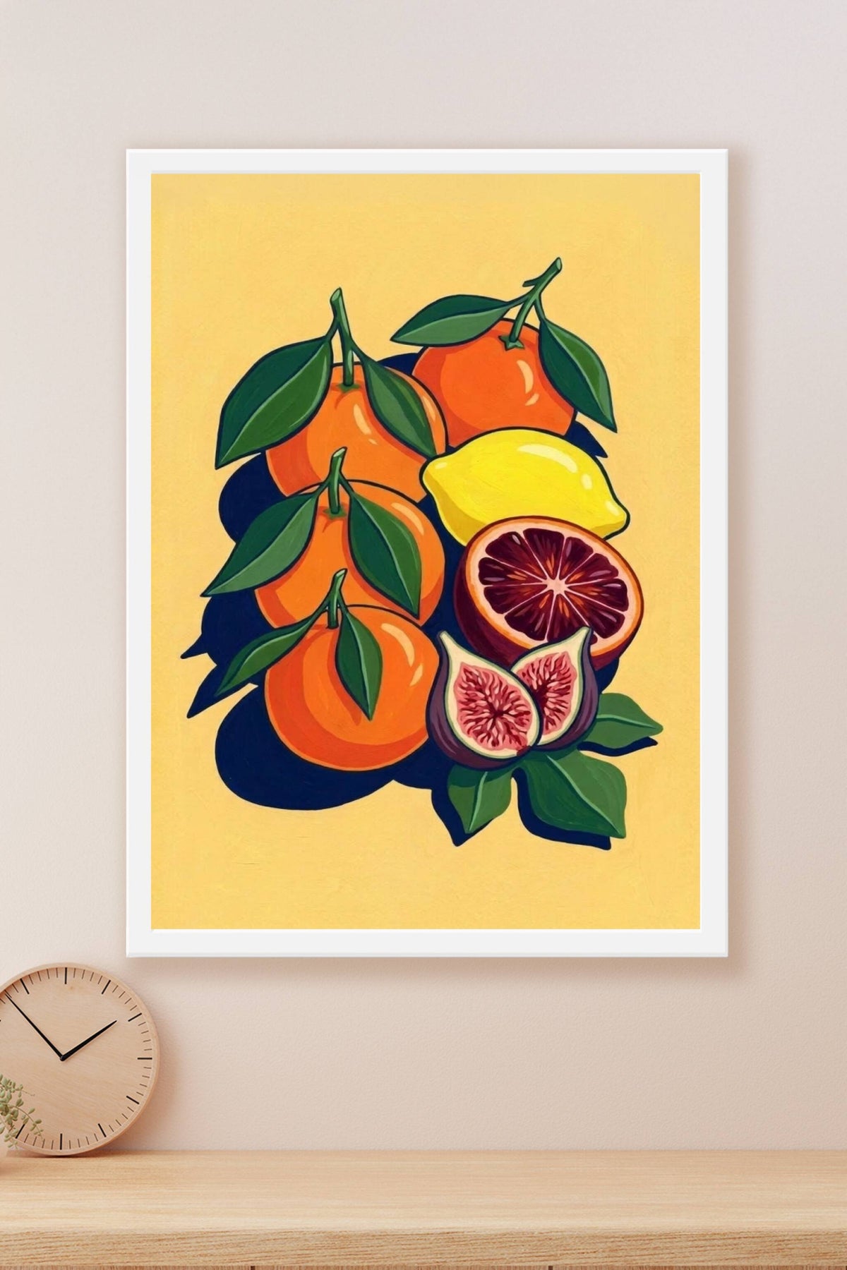 Poster d'agrumes, poster figue et citron