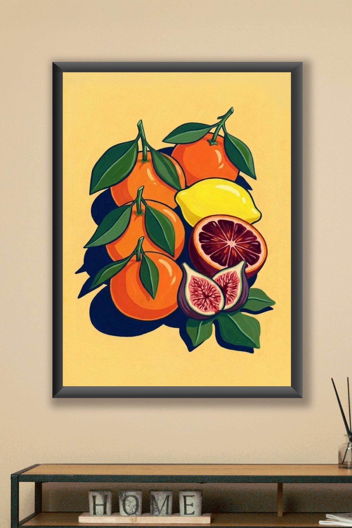 Poster d'agrumes, poster figue et citron