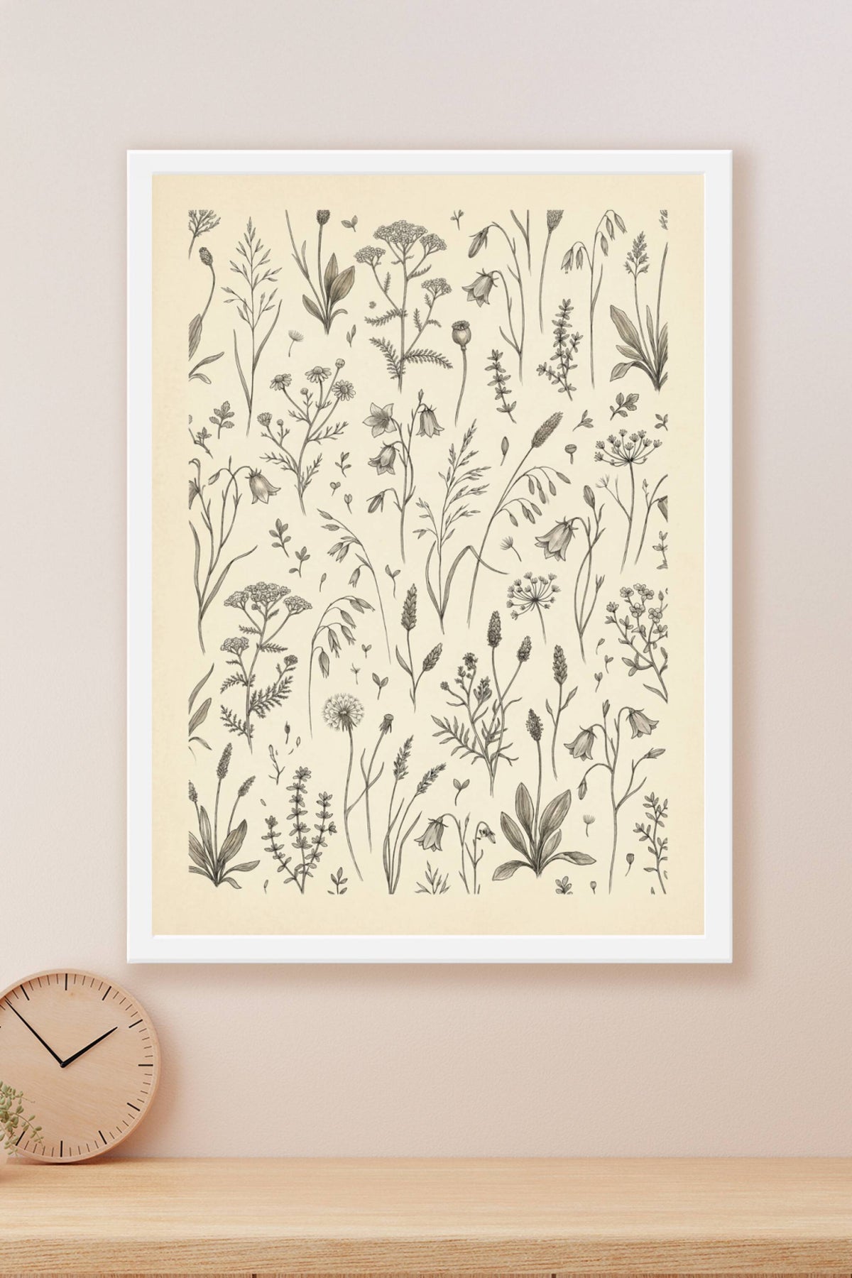 Affiche de fleurs sauvages, poster botanique