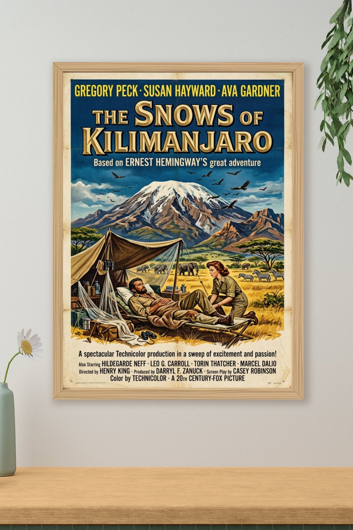 Affiche Les Neiges du Kilimandjaro, poster vintage