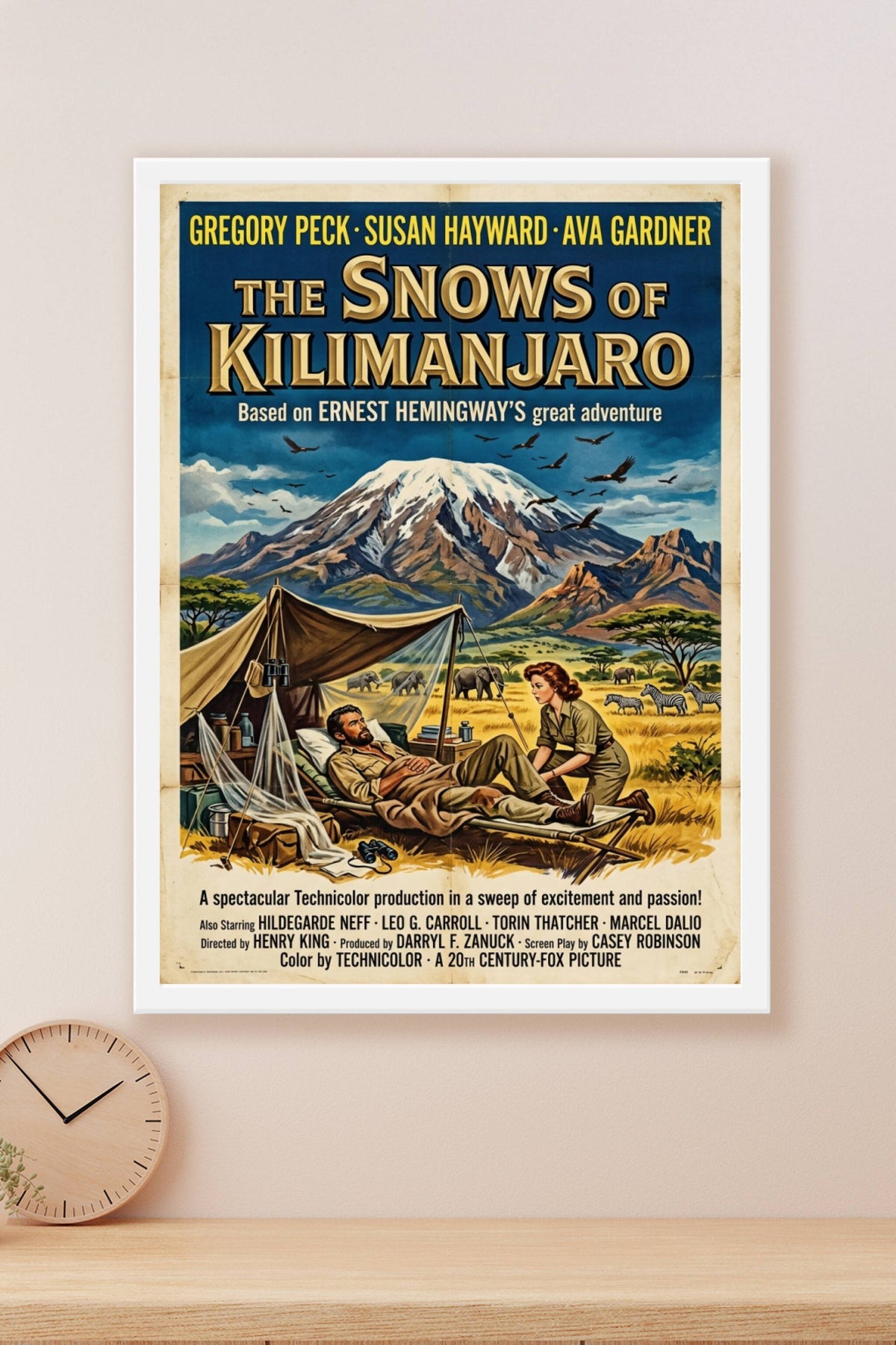 Affiche Les Neiges du Kilimandjaro, poster vintage