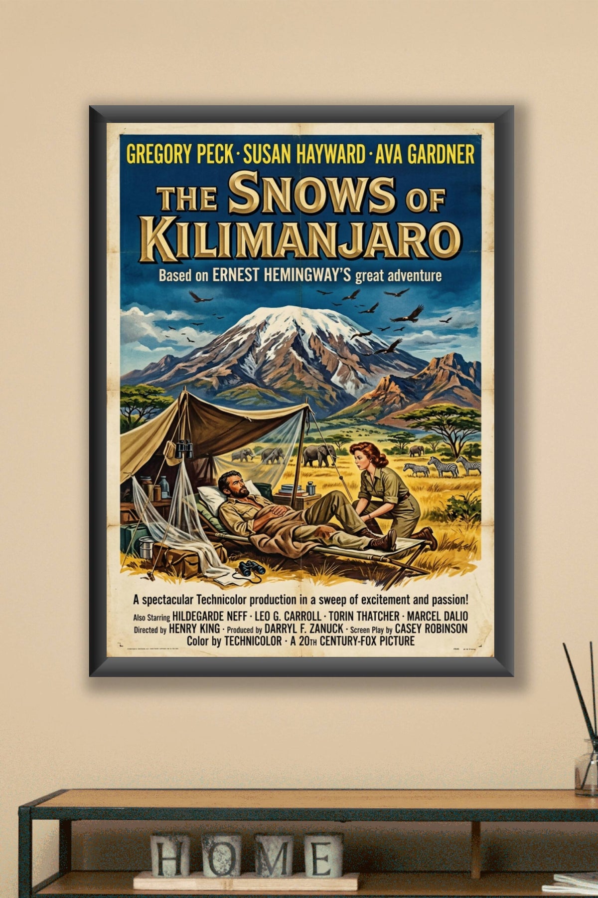 Affiche Les Neiges du Kilimandjaro, poster vintage
