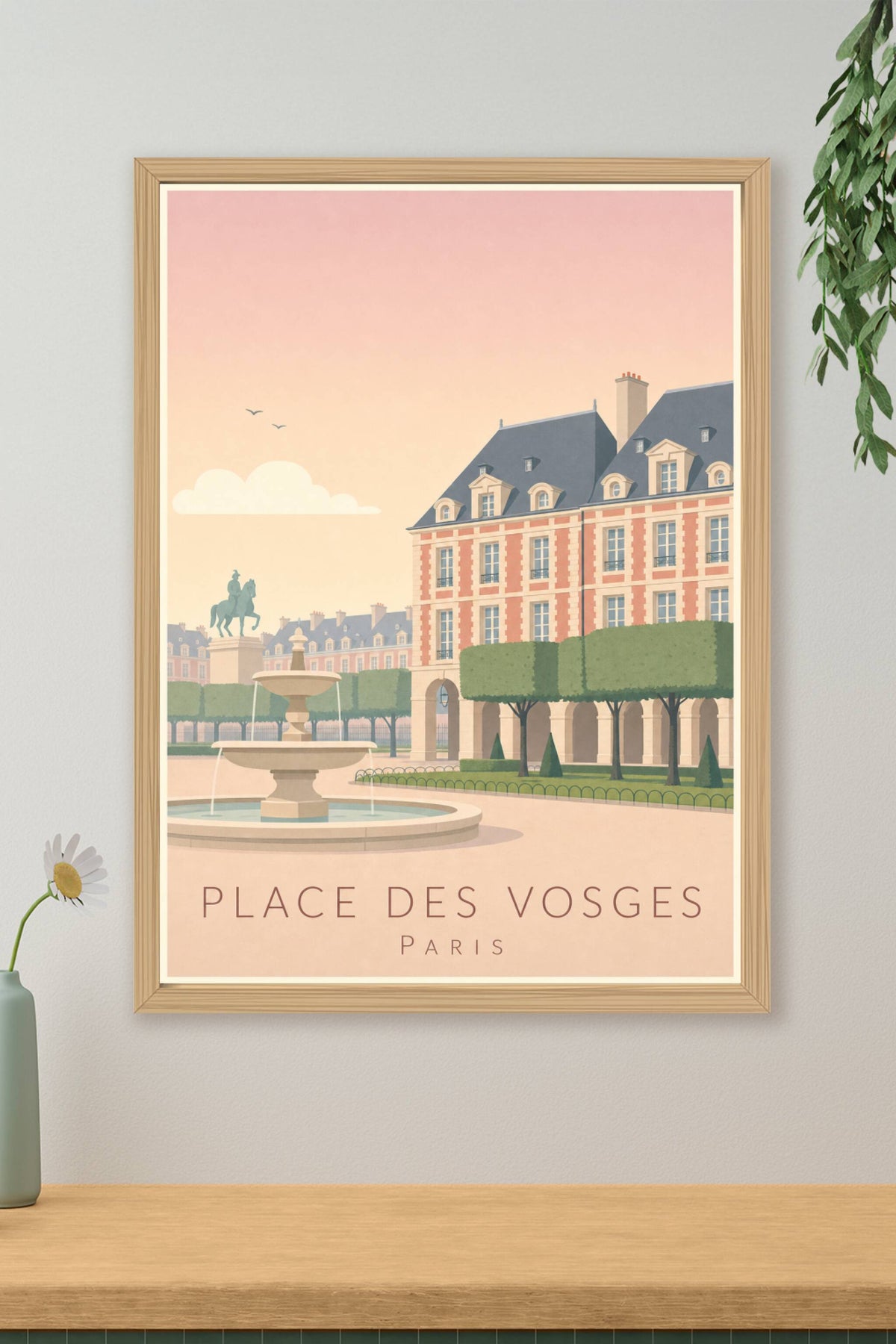 Affiche de la Place des Vosges à Paris