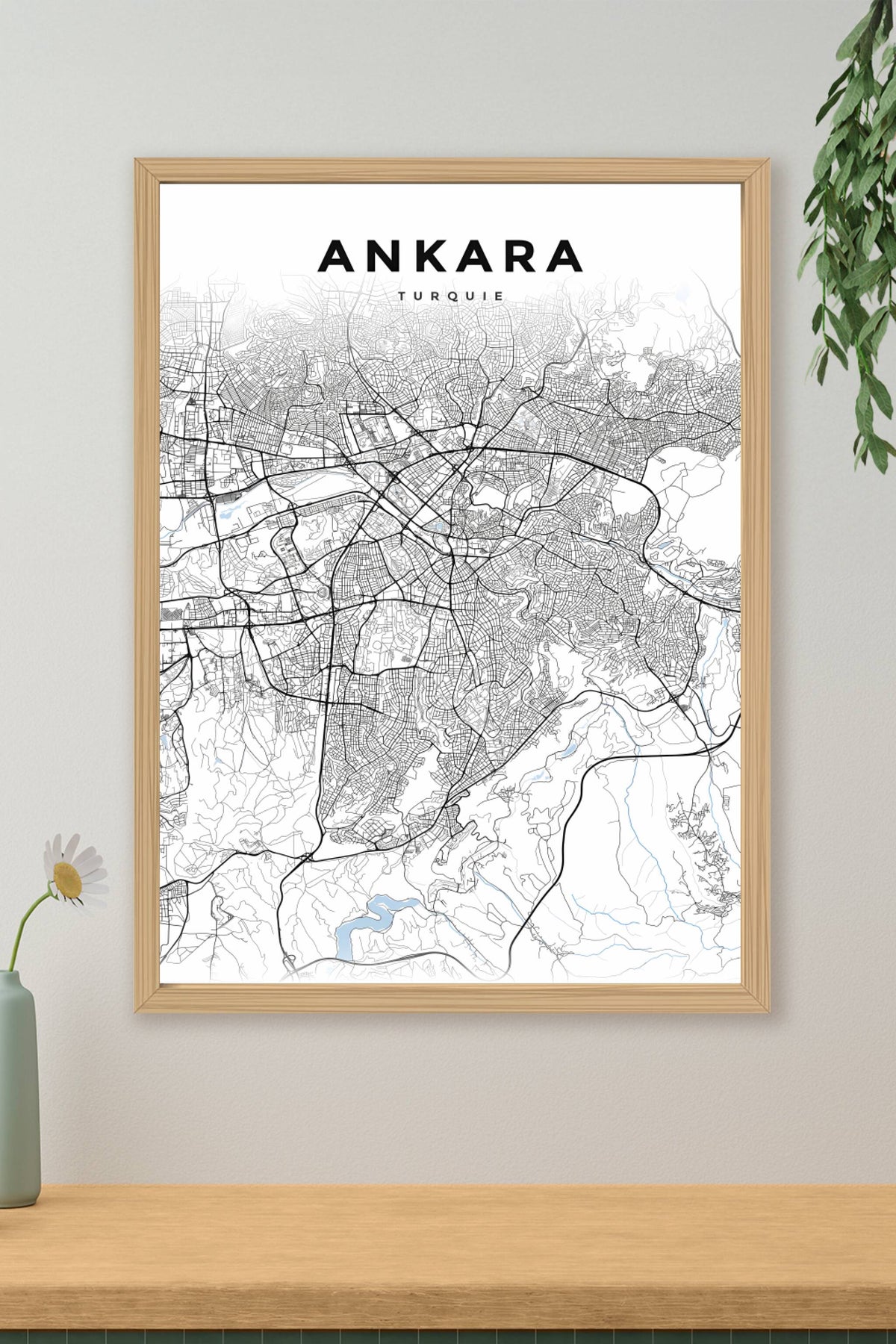 Affiche d'Ankara, poster plan de ville | Afich