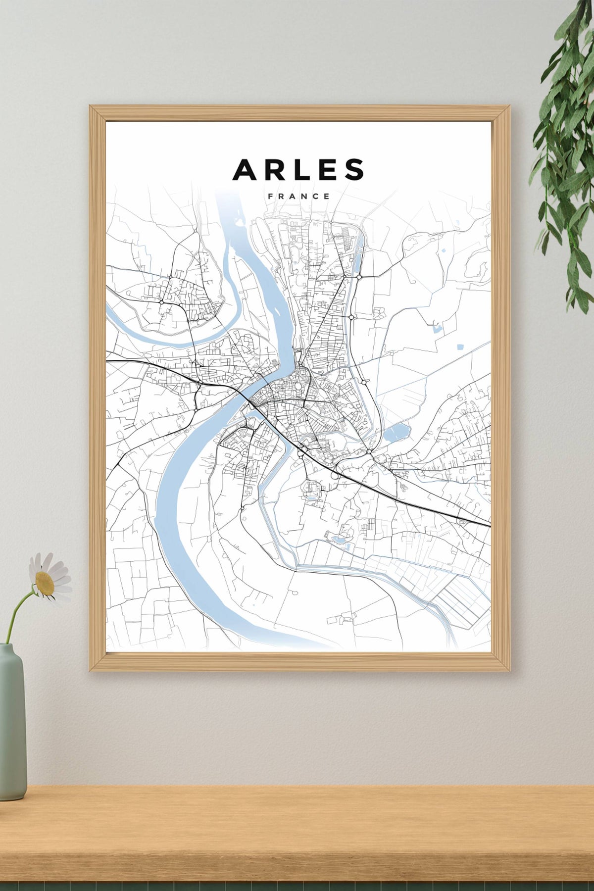 Affiche d'Arles, poster plan de ville | Afich