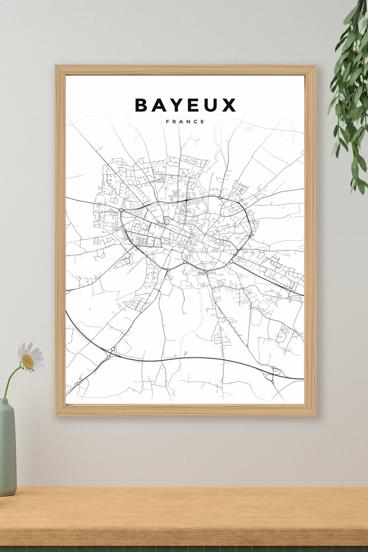 Affiche de Bayeux, poster ville de Normandie | Afich