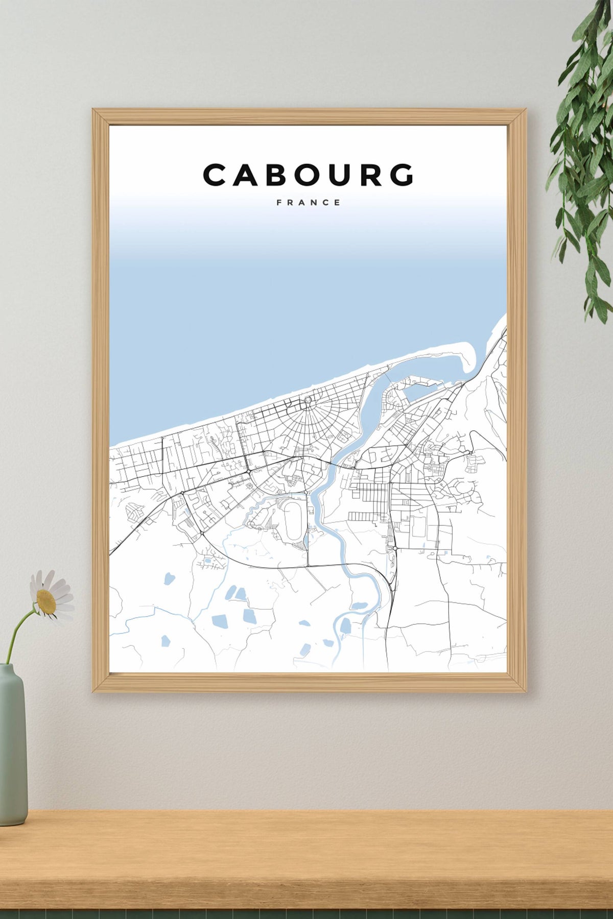 Poster de Cabourg, carte en éventail | Afich