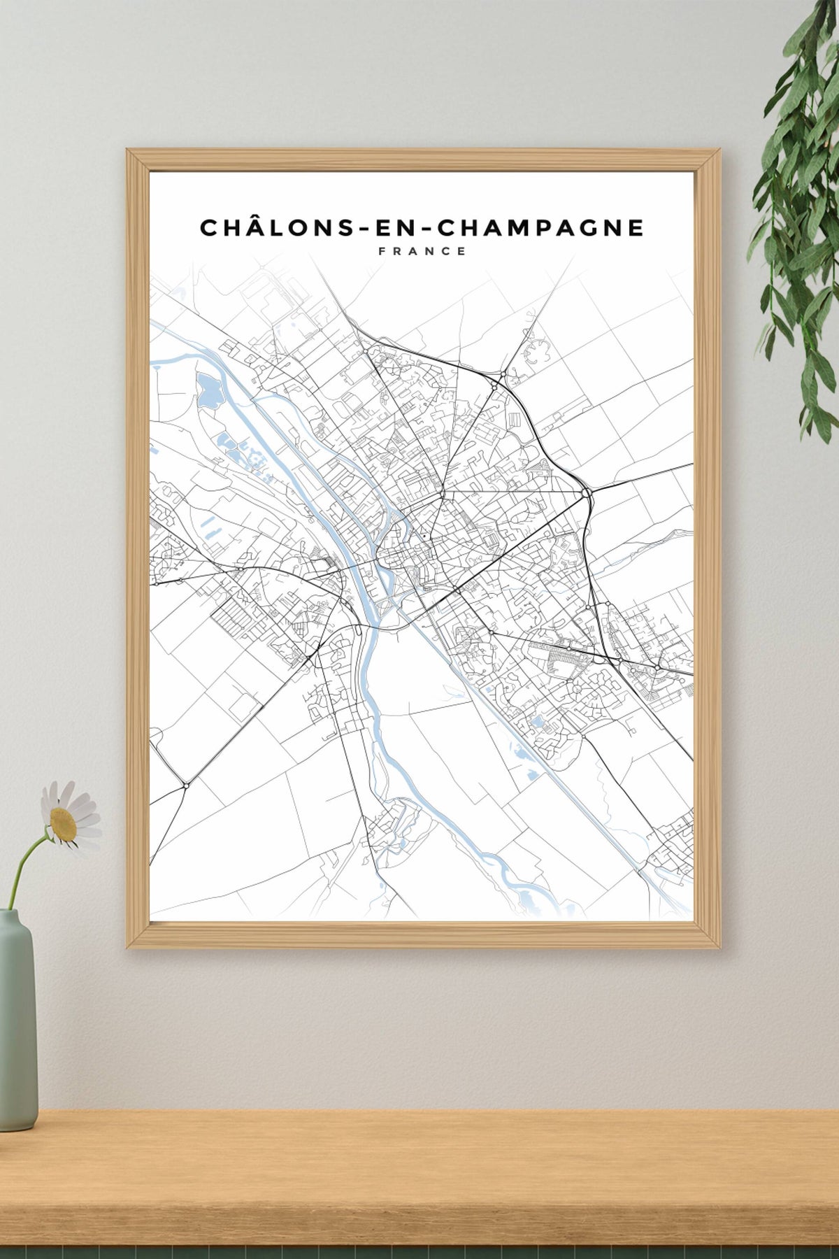 Affiche de Châlons-en-Champagne, poster ville | Afich
