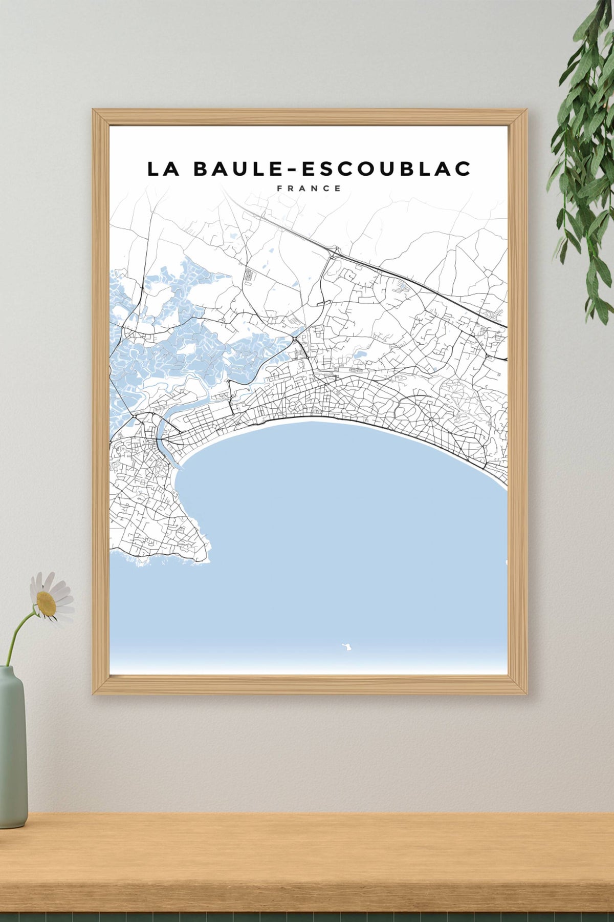 Affiche de La Baule-Escoublac, poster plan ville | Afich