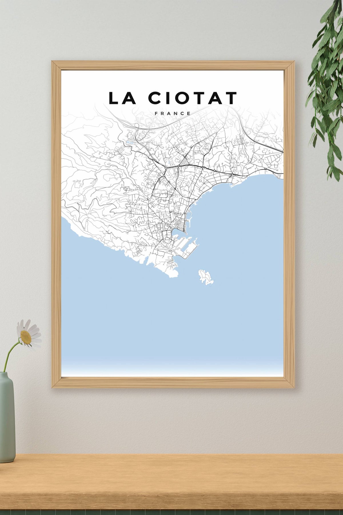 Affiche de La Ciotat, poster design minimaliste