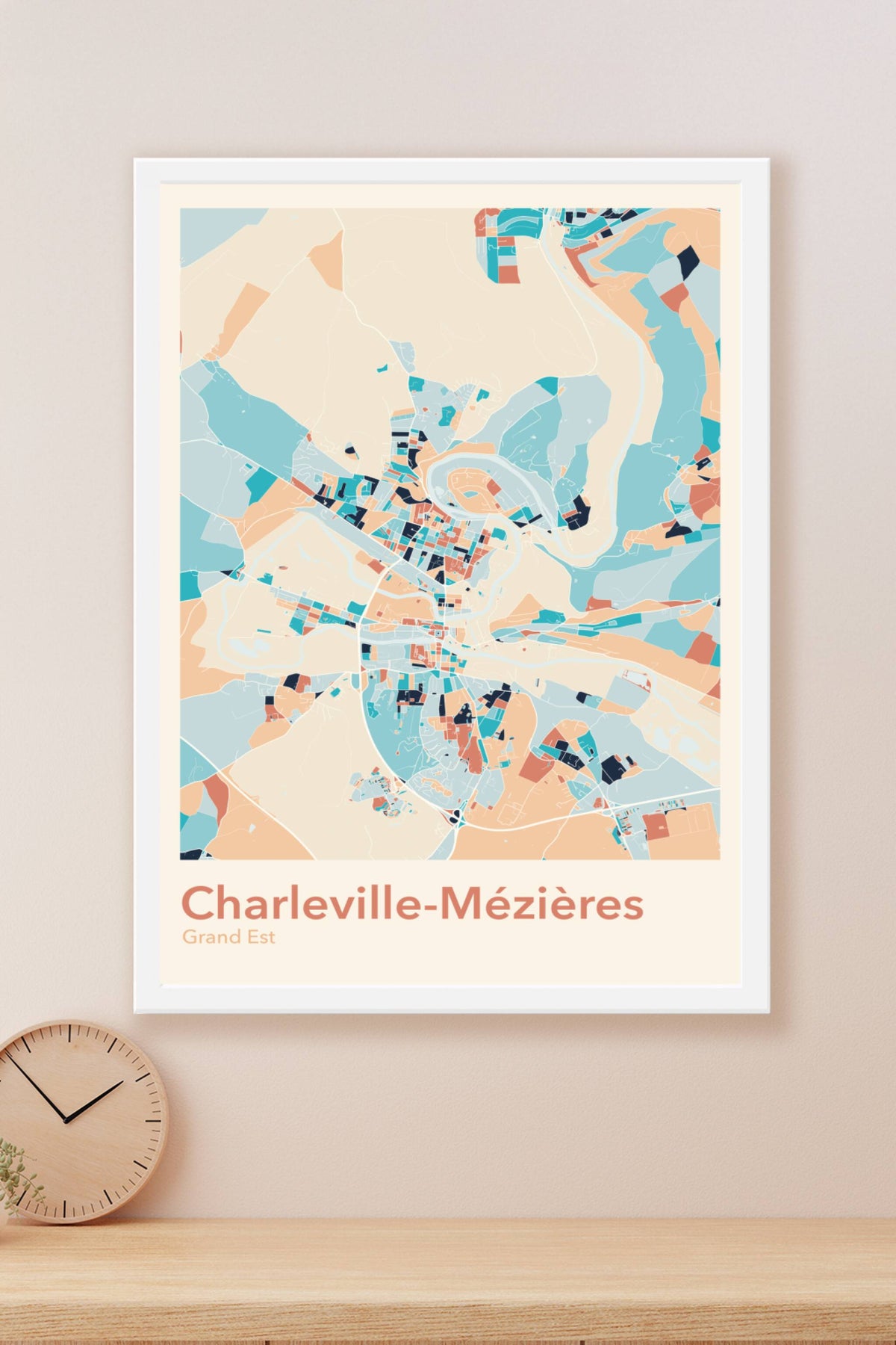 Plan de Charleville-Mézières coloré - Carte personnalisée
