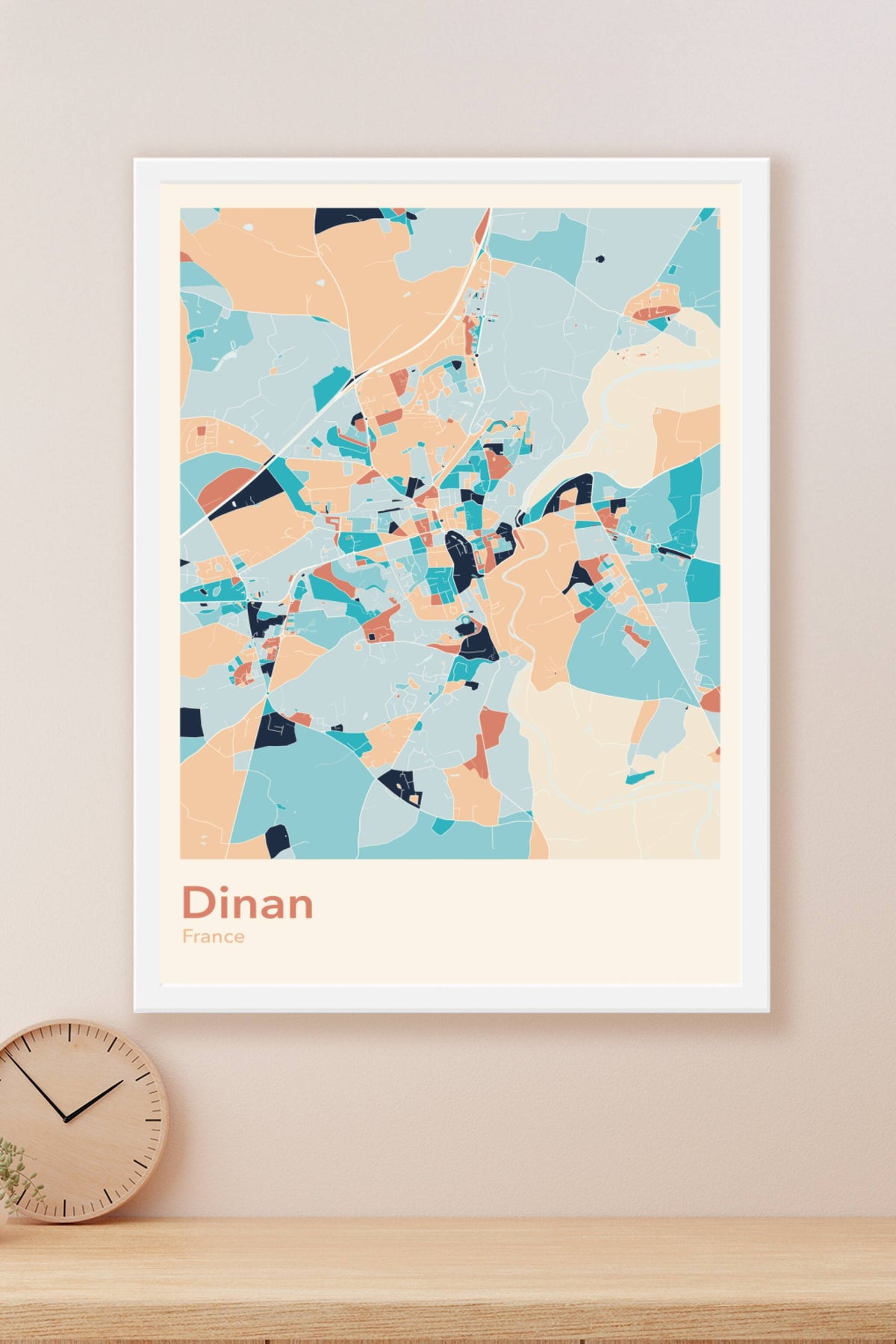 Plan de Dinan coloré - Carte personnalisée