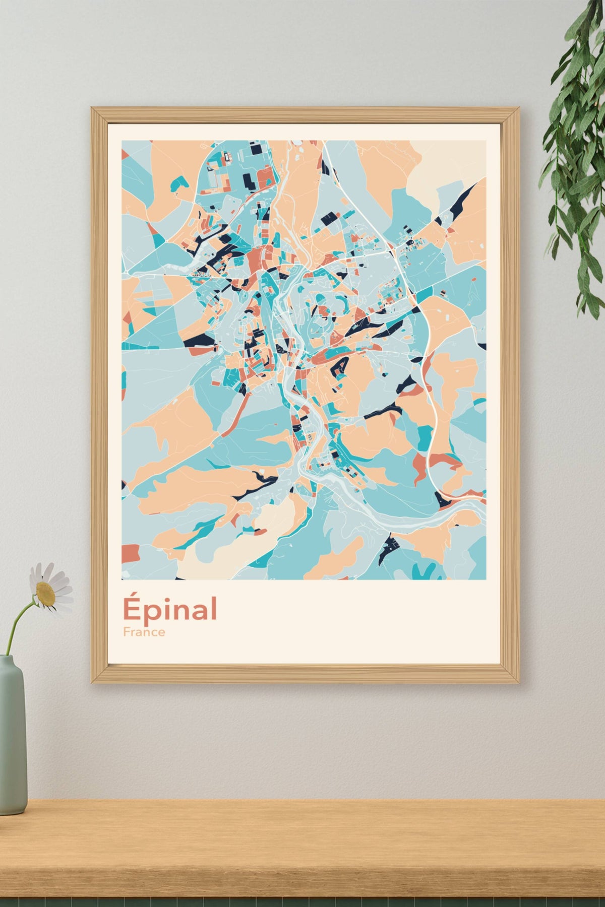 Plan d'Épinal coloré - Carte personnalisée
