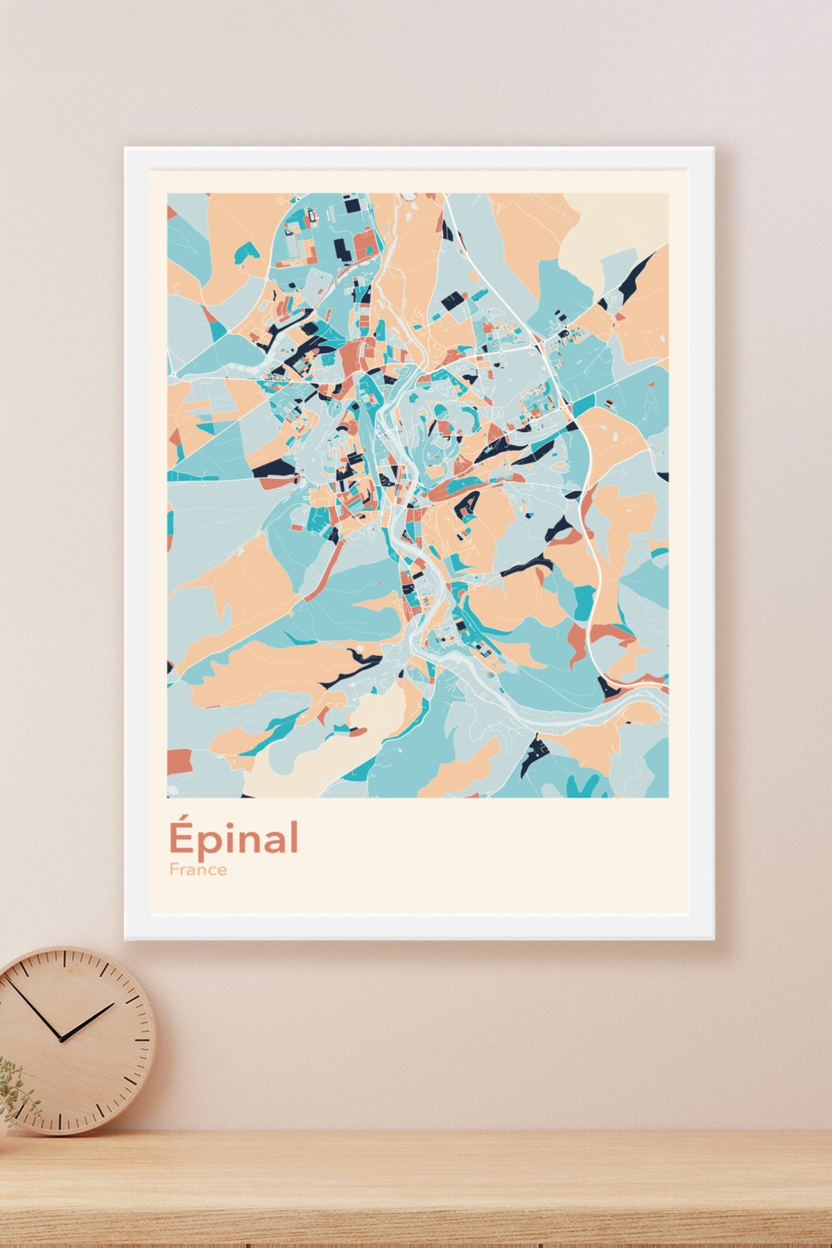 Plan d'Épinal coloré - Carte personnalisée