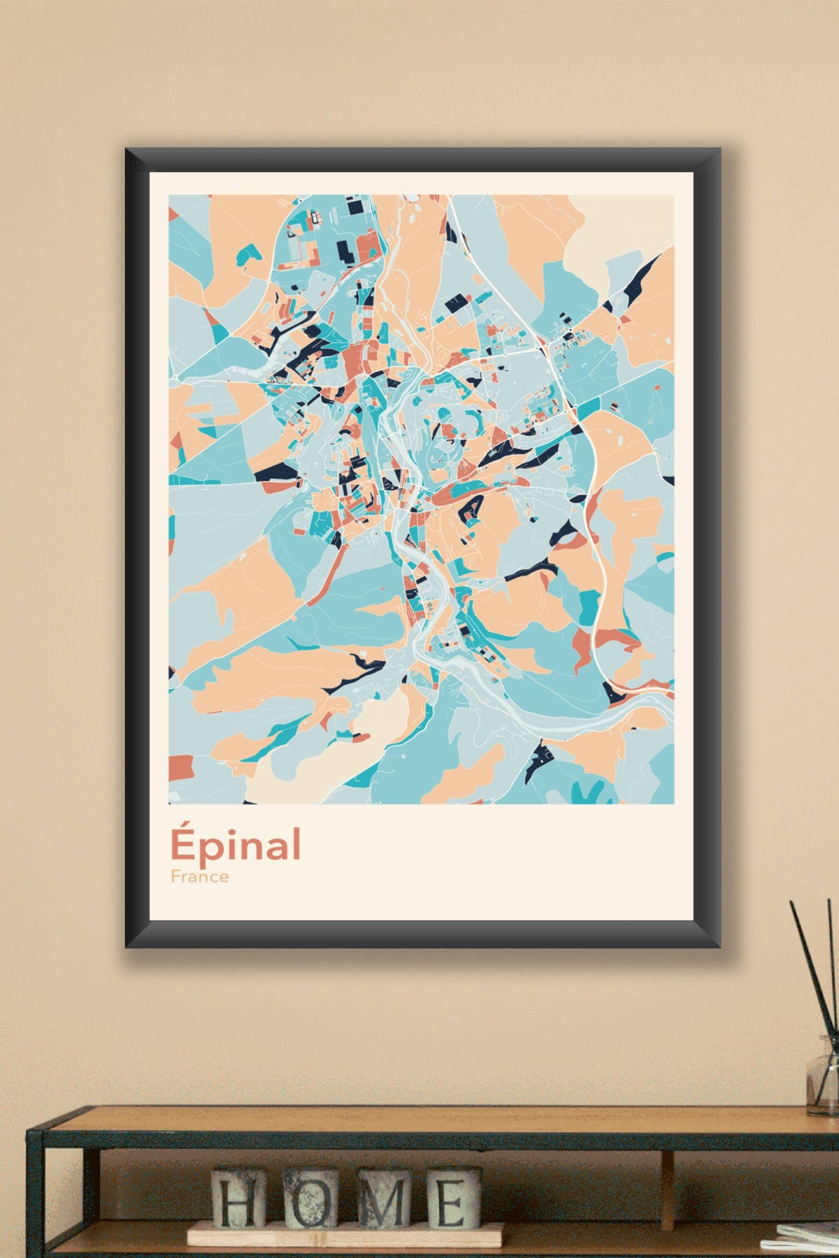 Plan d'Épinal coloré - Carte personnalisée
