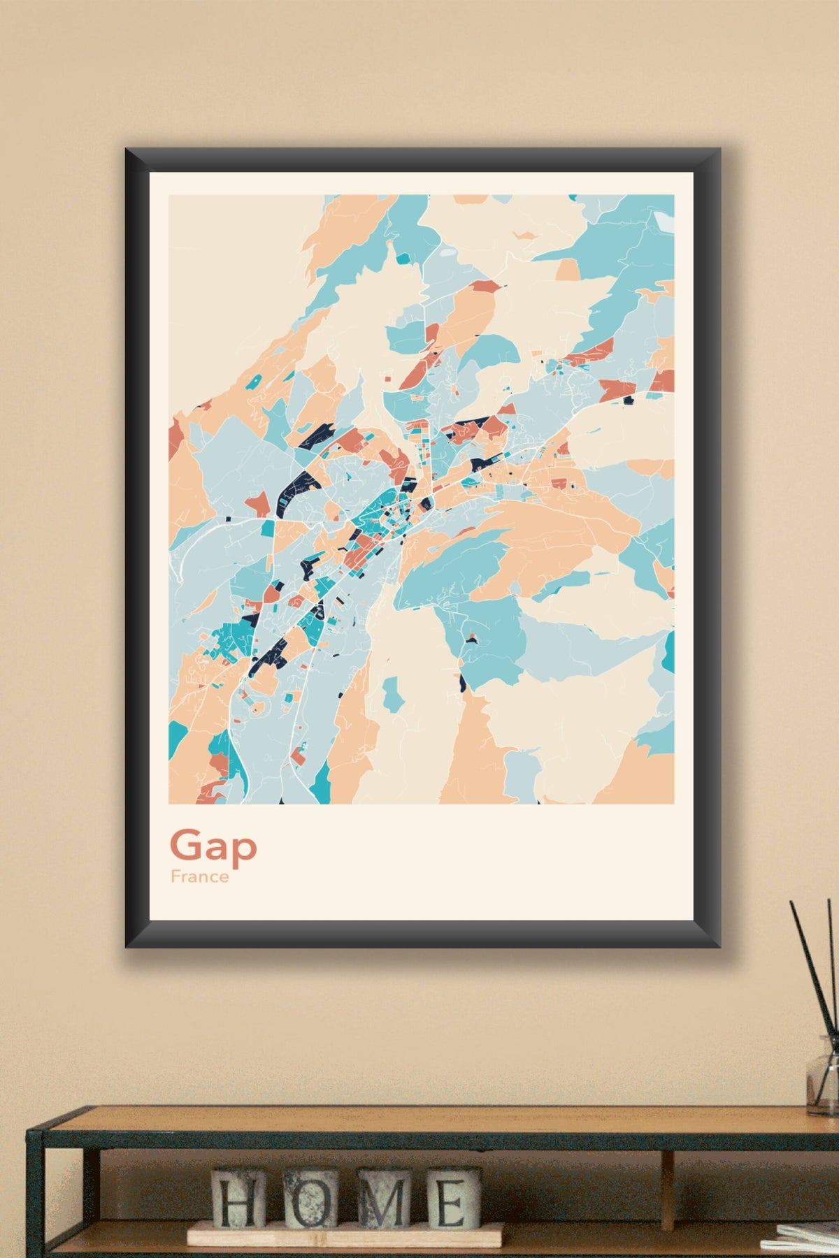 Plan de Gap coloré - Carte personnalisée