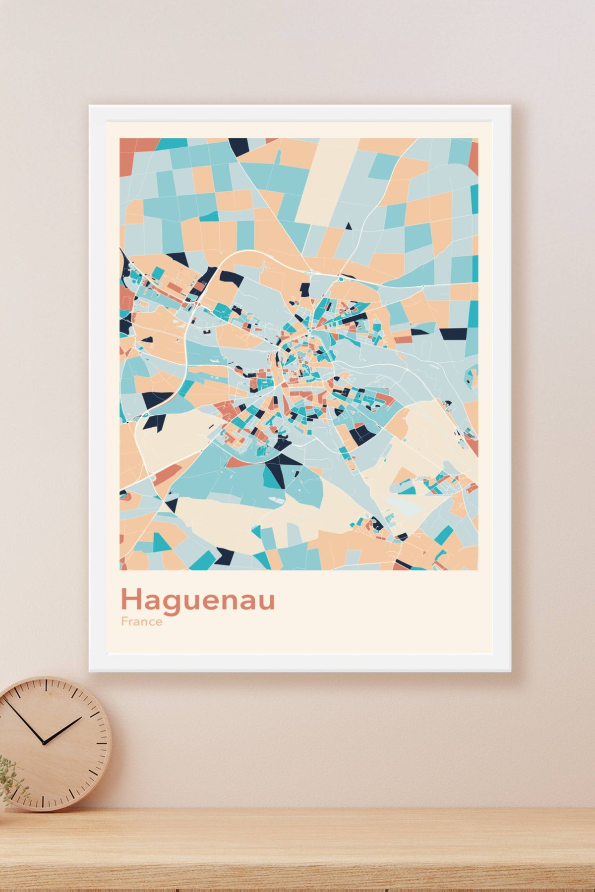 Plan d'Haguenau coloré - Carte personnalisée